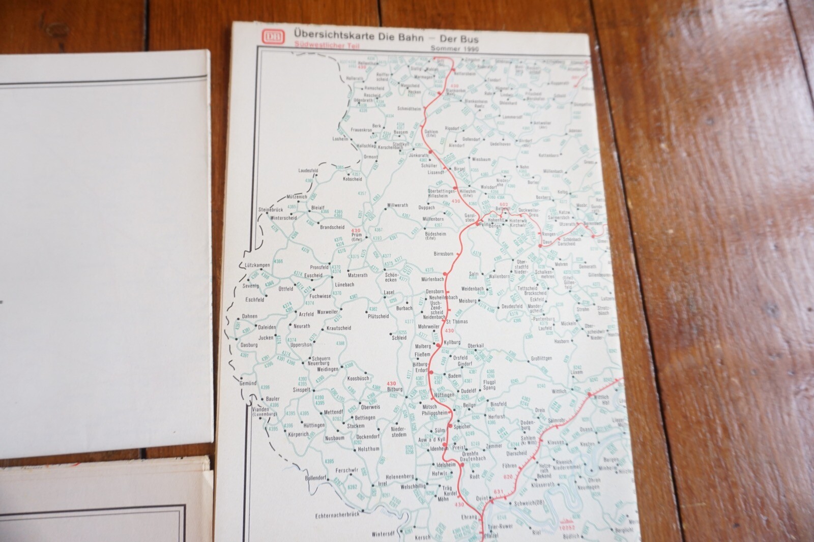 1984 – 1991 Germany Deutsche DB Railway Bus Map Collection Railwayana