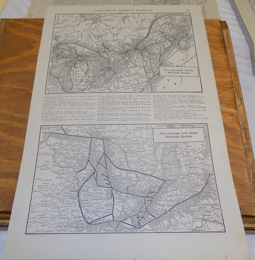 1912 Collier’s Railroad Route Map//CANAD. PAC, CHICAGO & ALTON, C&O, CRR OFNJ