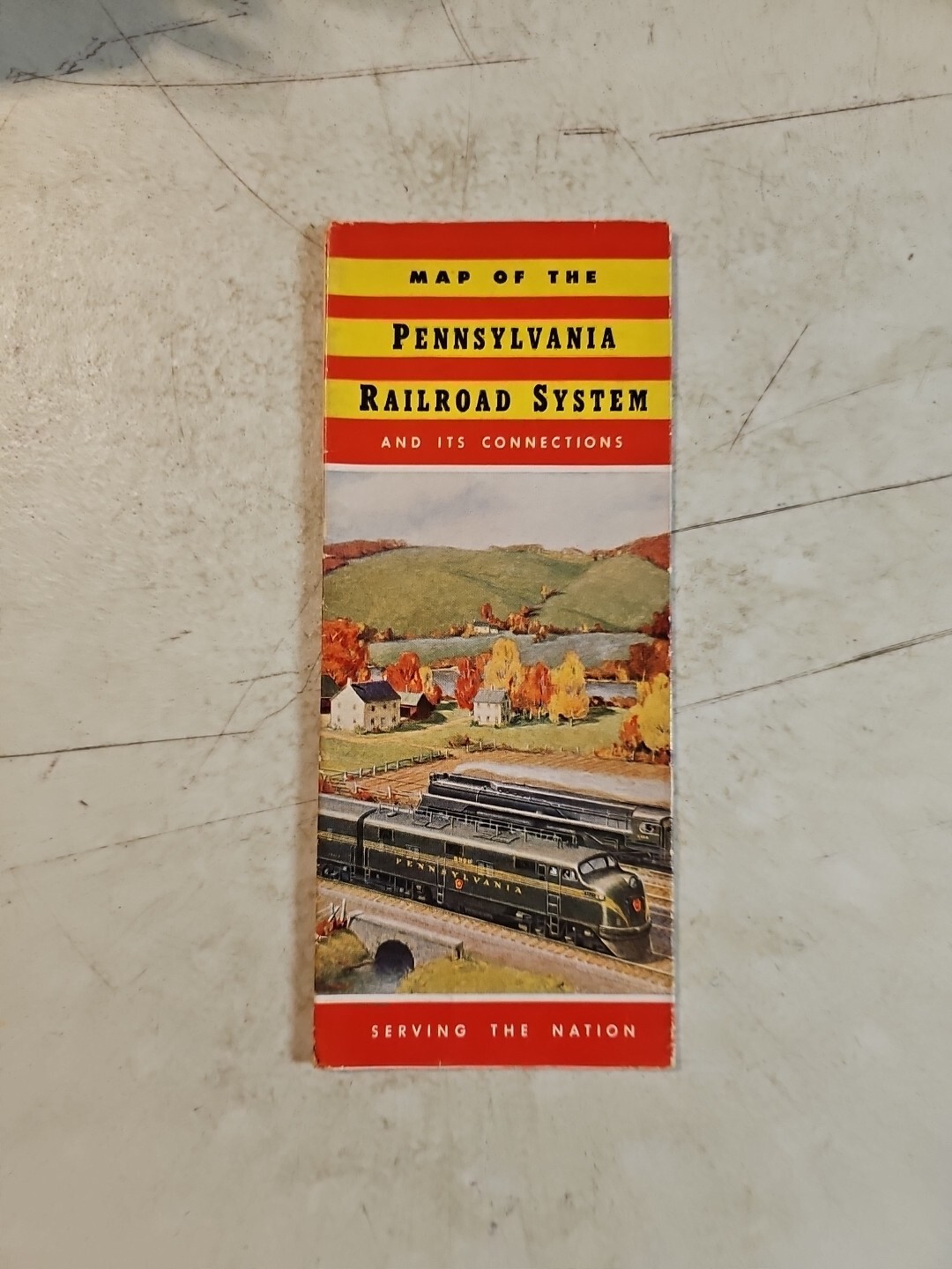 1948 PENNSYLVANIA RAILROAD SCENIC GUIDE MAP BROCHURE COLOR PHOTOS ILLUSTRATIONS