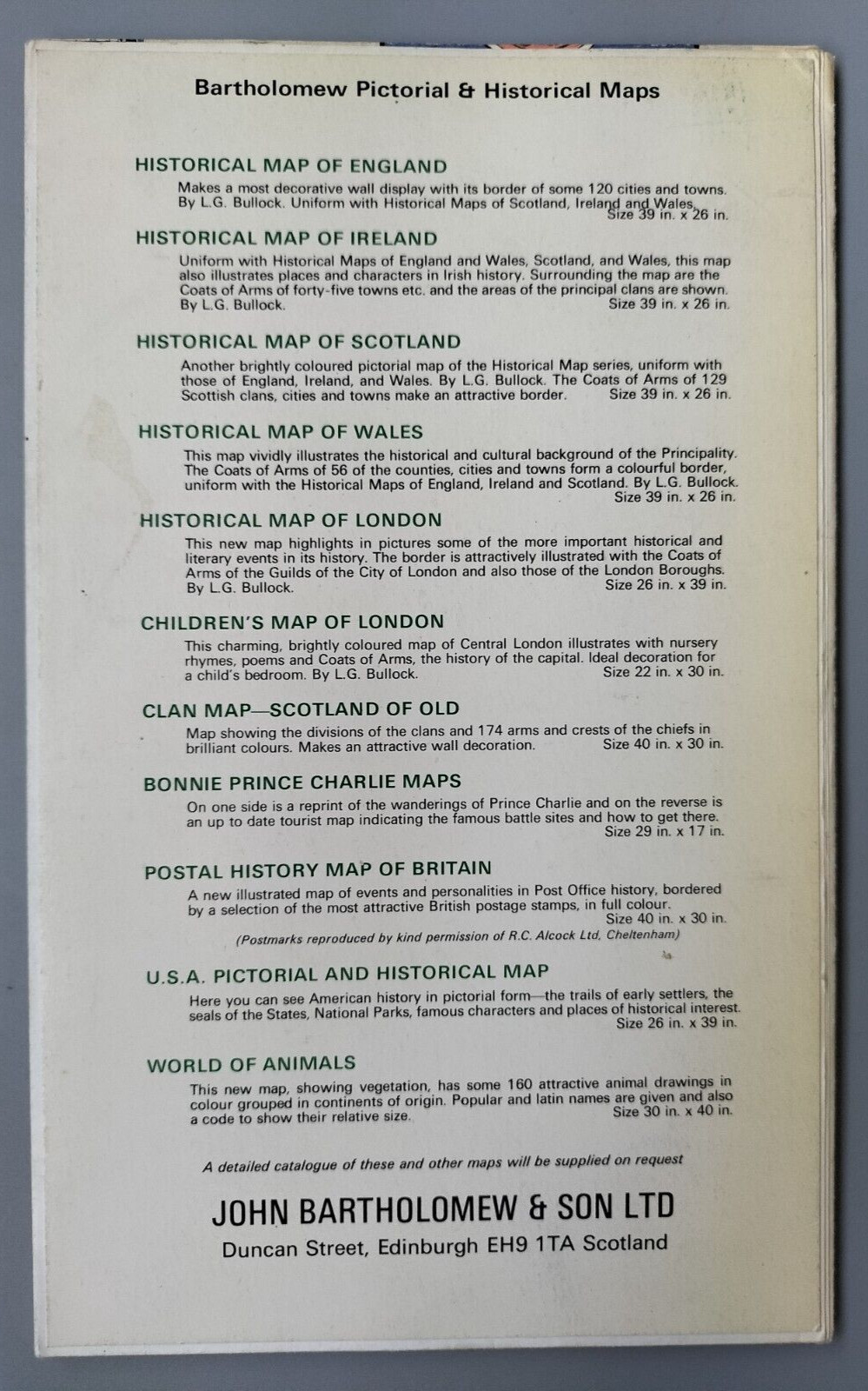 Railway History Map Of Britain Bartholomew Paperback John Bartholomew & Son Ltd