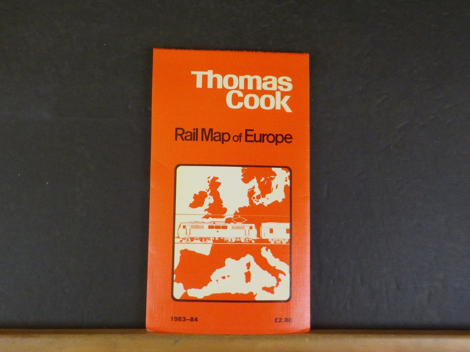 Map Rail map of Europe Tomas Cook 1983-84