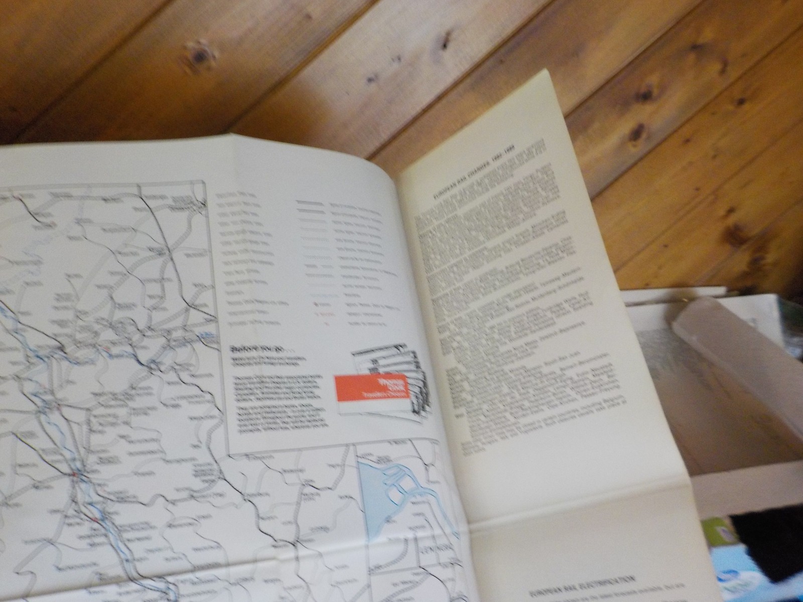 Map Rail map of Europe Tomas Cook 1983-84