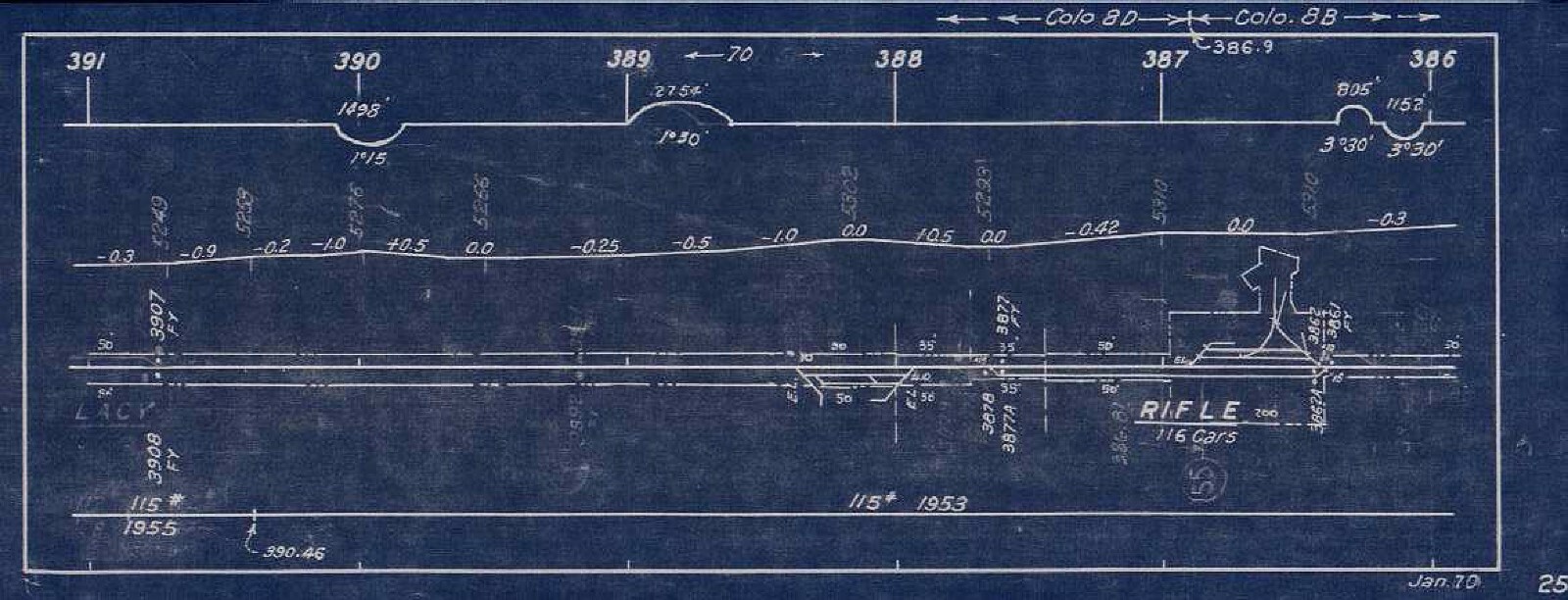 Denver & Rio Grande Western RR 1970 Dotsero to Fruitvale Track Chart PDF on DVD