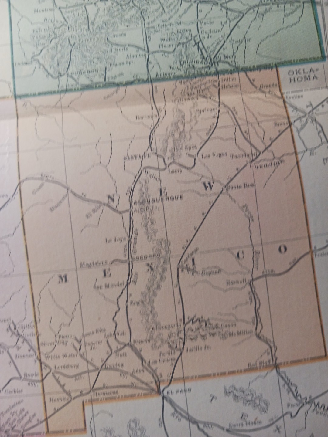 ~1904 Railroad Map UTAH Colorado ARIZONA New Mexico All Lines & Depots 11″x9″