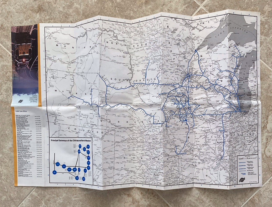 Chicago and North Western 1985 System Map