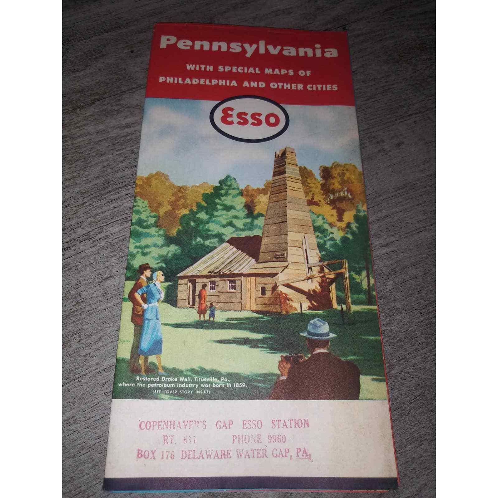 1963 Esso Road Map: Pennsylvania
