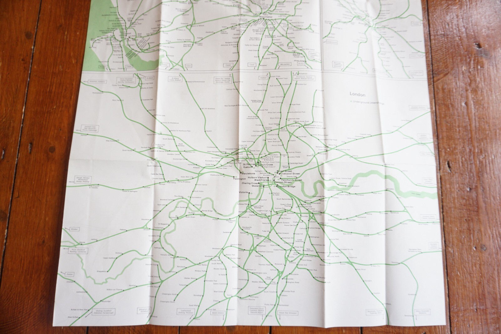 Jan 1971 British Rail Passenger Network Railway Map London Midland Region VGC