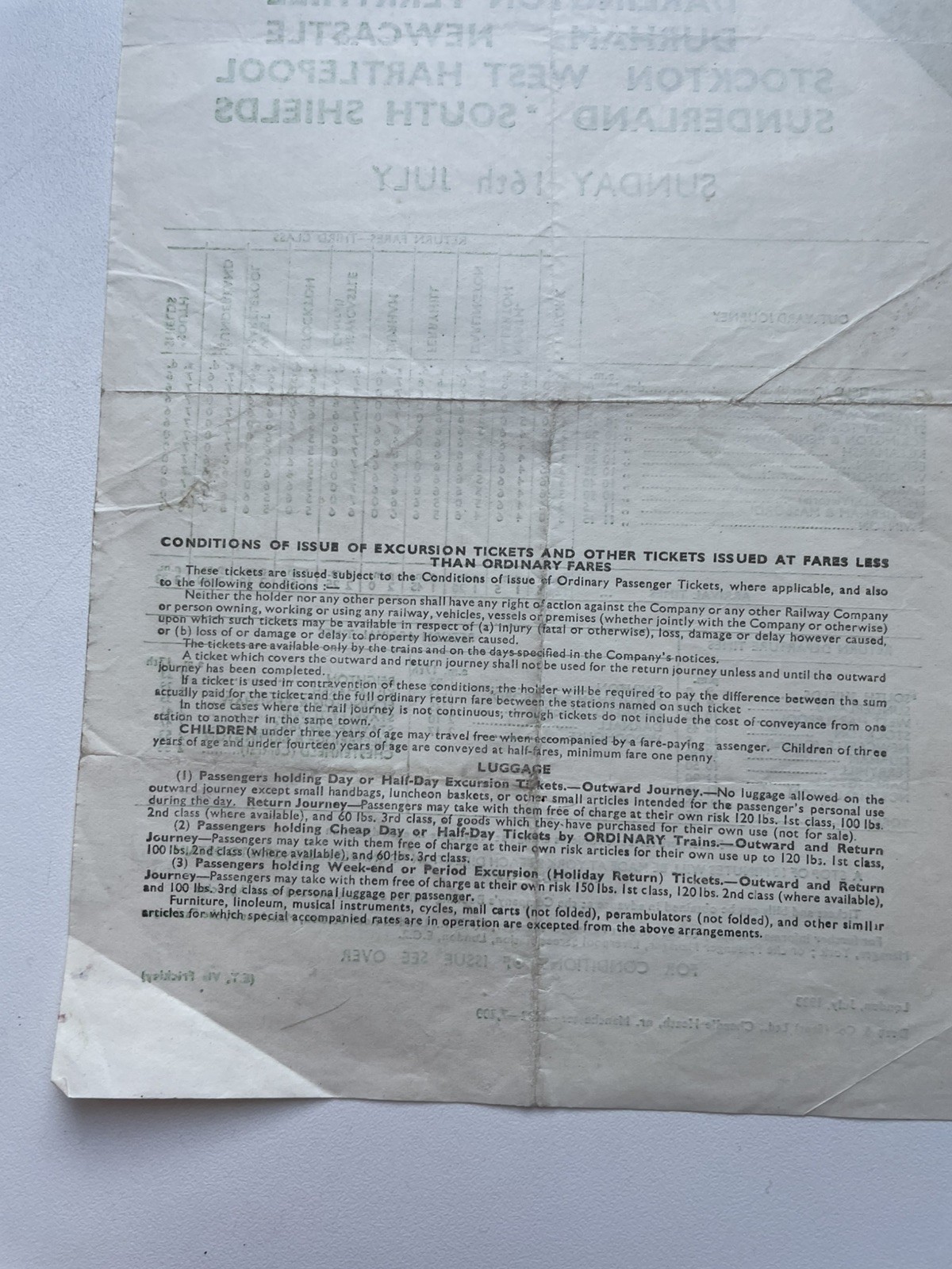 2 x 1930s LNER train timetables for York, Durham, Newcastle, Sunderland