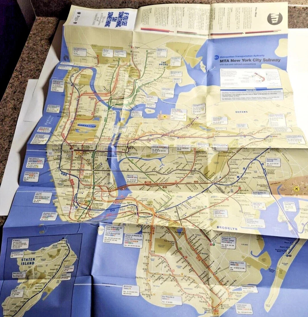 New York City Subway NYC Transit Vintage June 2010 Map M Train Changes Chrystie