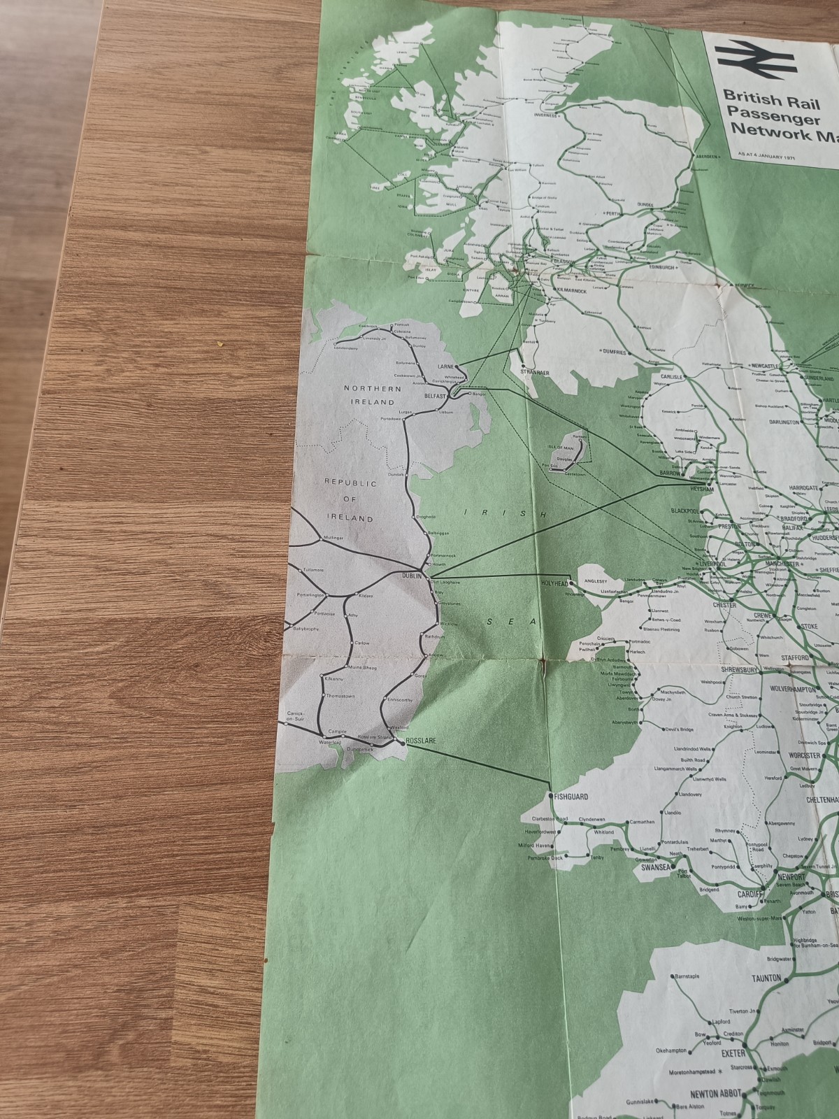 british rail passenger network map 1971