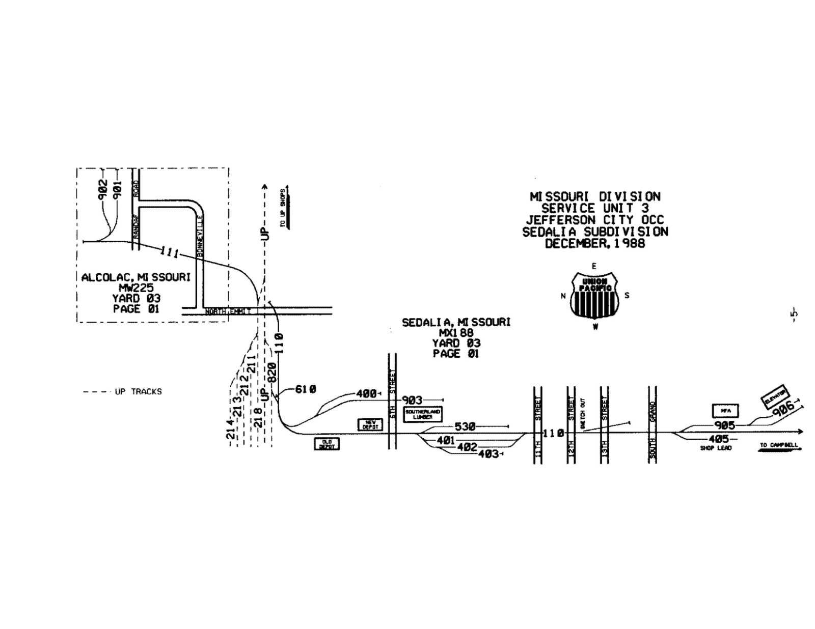 Union Pacific (MKT) 1988 Missouri Div SU3 Van Buren SU5 ZTS PDF pages on DVD