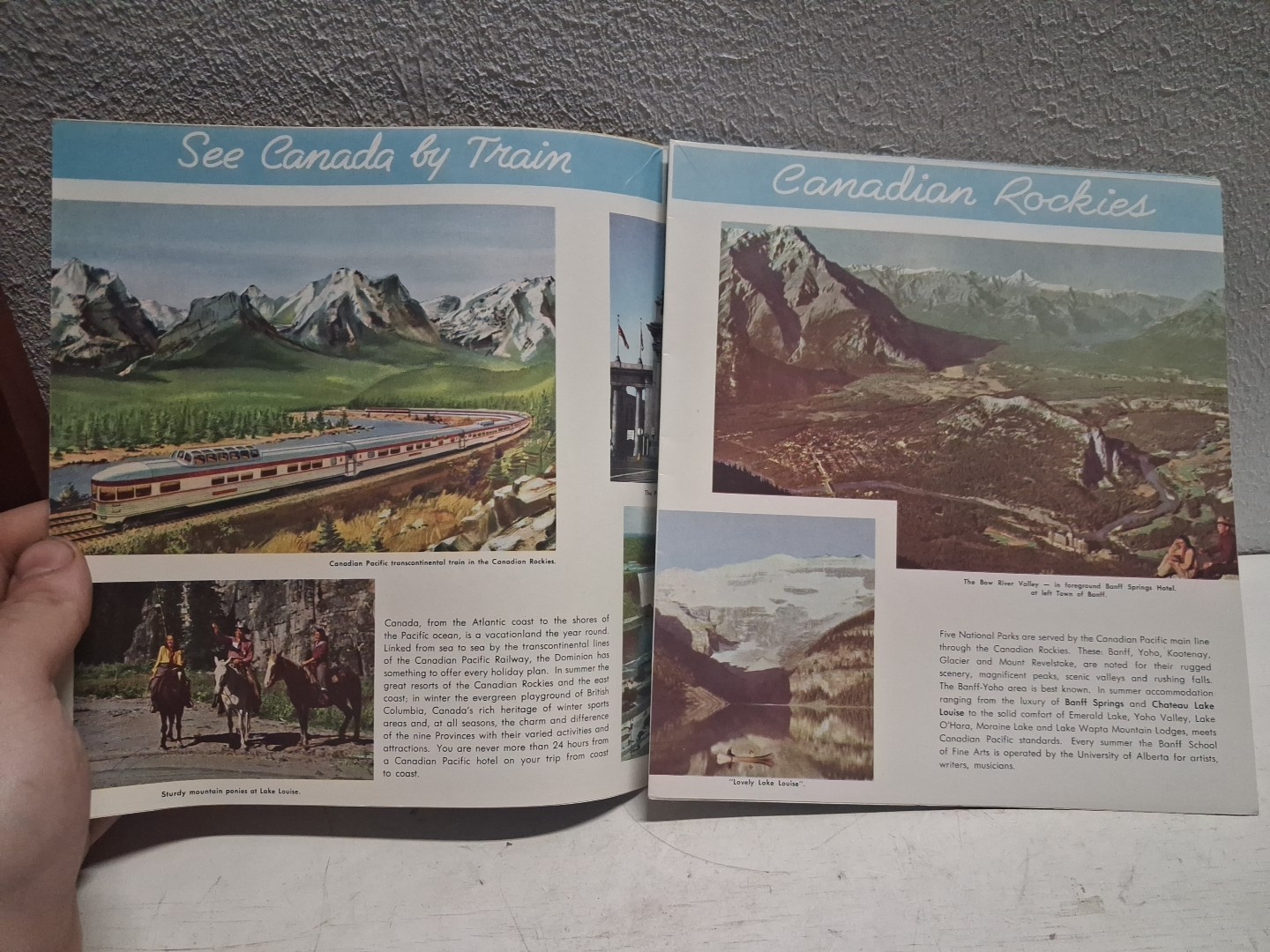 Canadian Pacific Railway Canada Brochure Scenic Wonder Map Created 1947 Vintage