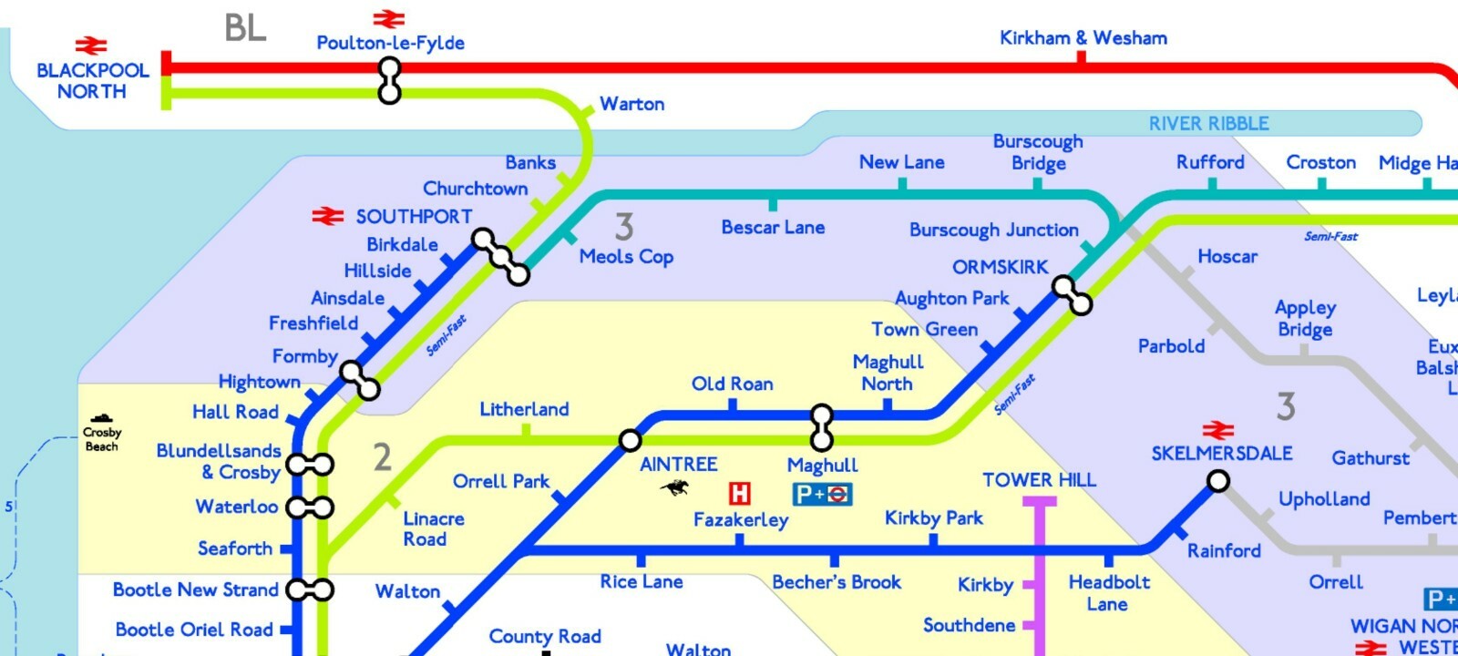 Liverpool Underground Tube Map – Large Artwork Maxi Poster – London Underground