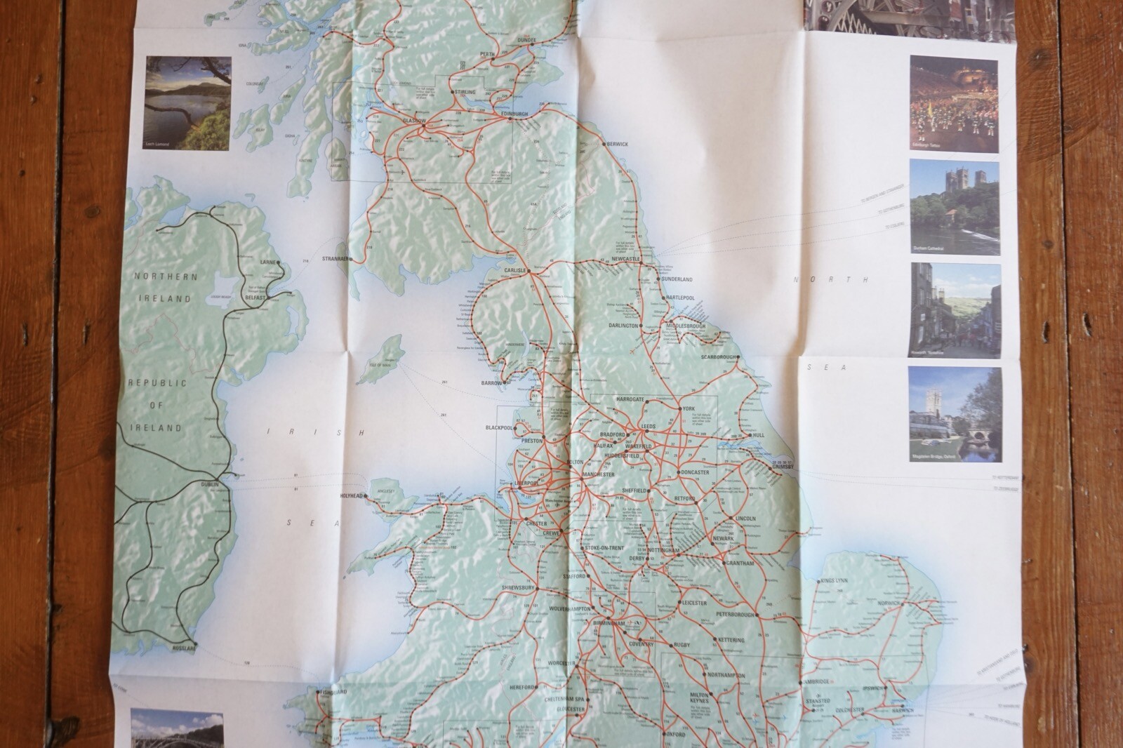 1997 1998 British Rail Passenger Network Railway Map VGC