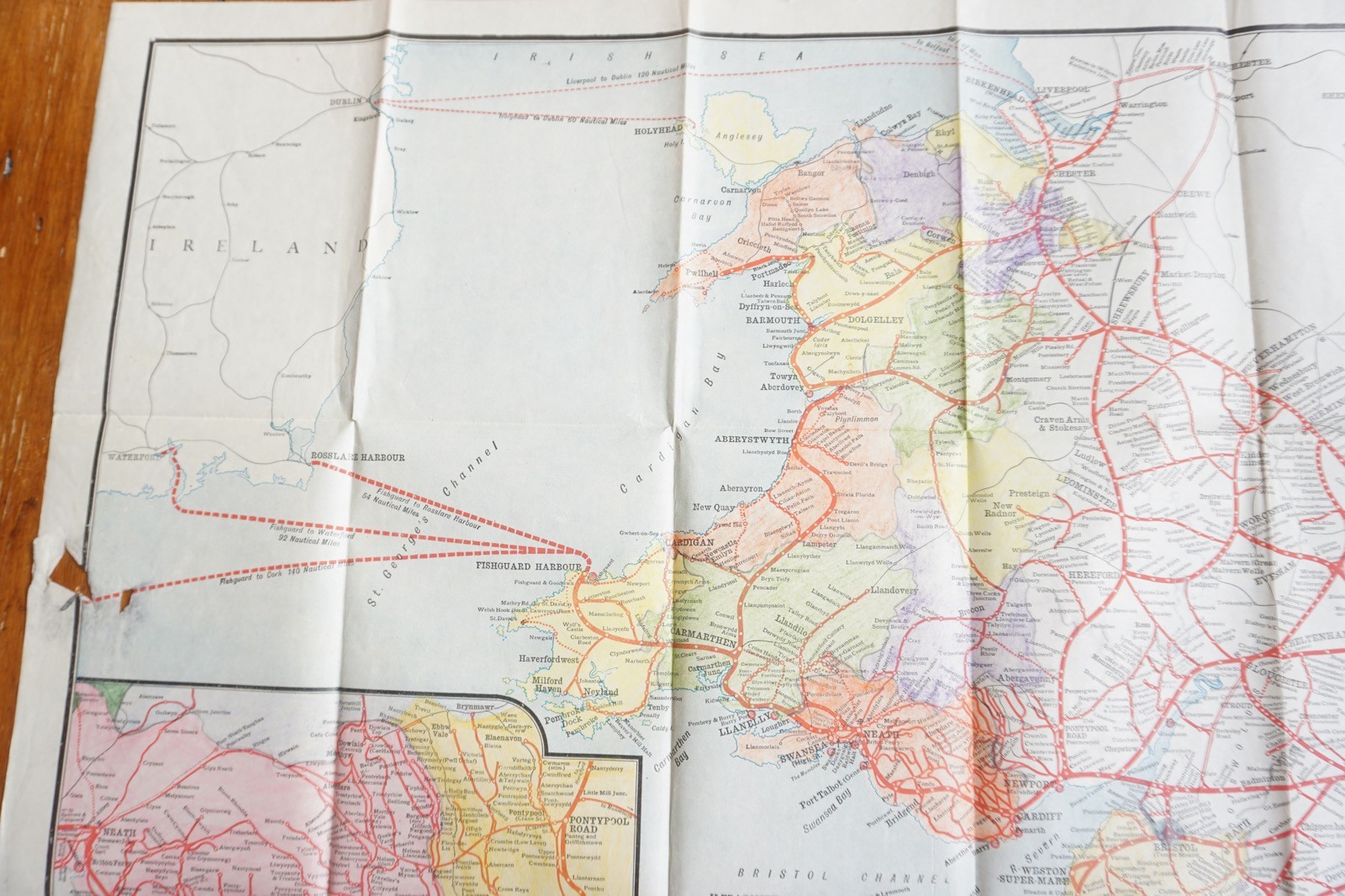 GWR Great Western Railway Map 66cm x 50cm