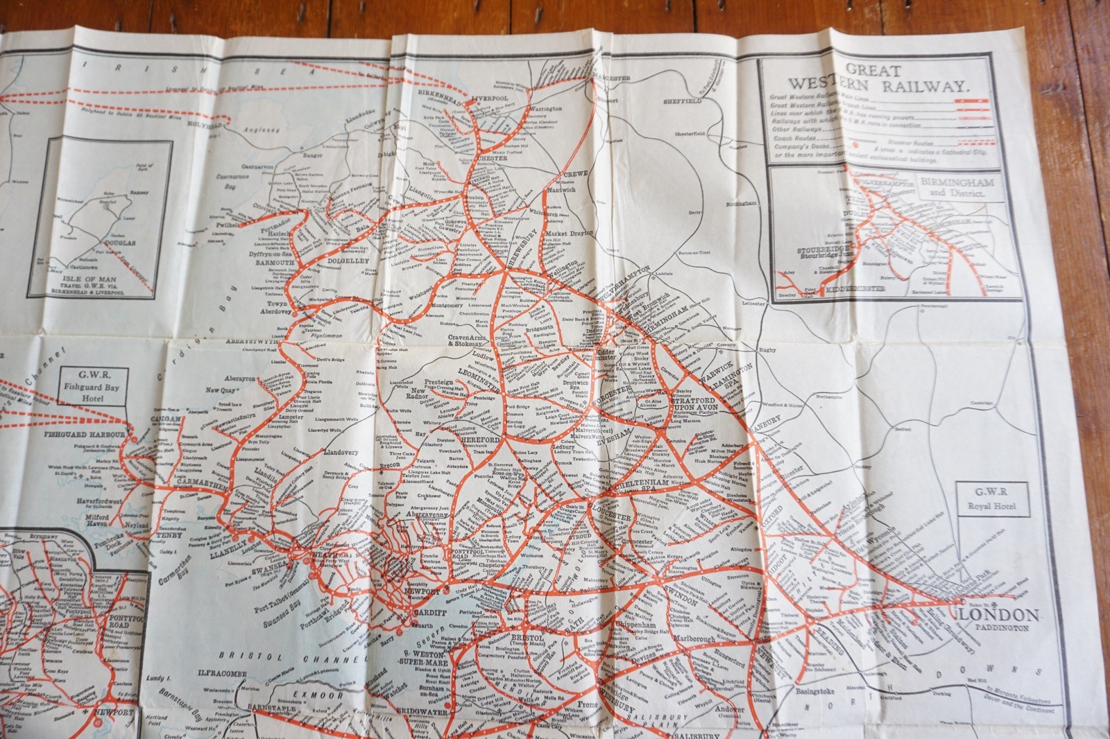 GWR Great Western Railway Map 66cm x 51cm Ref 26