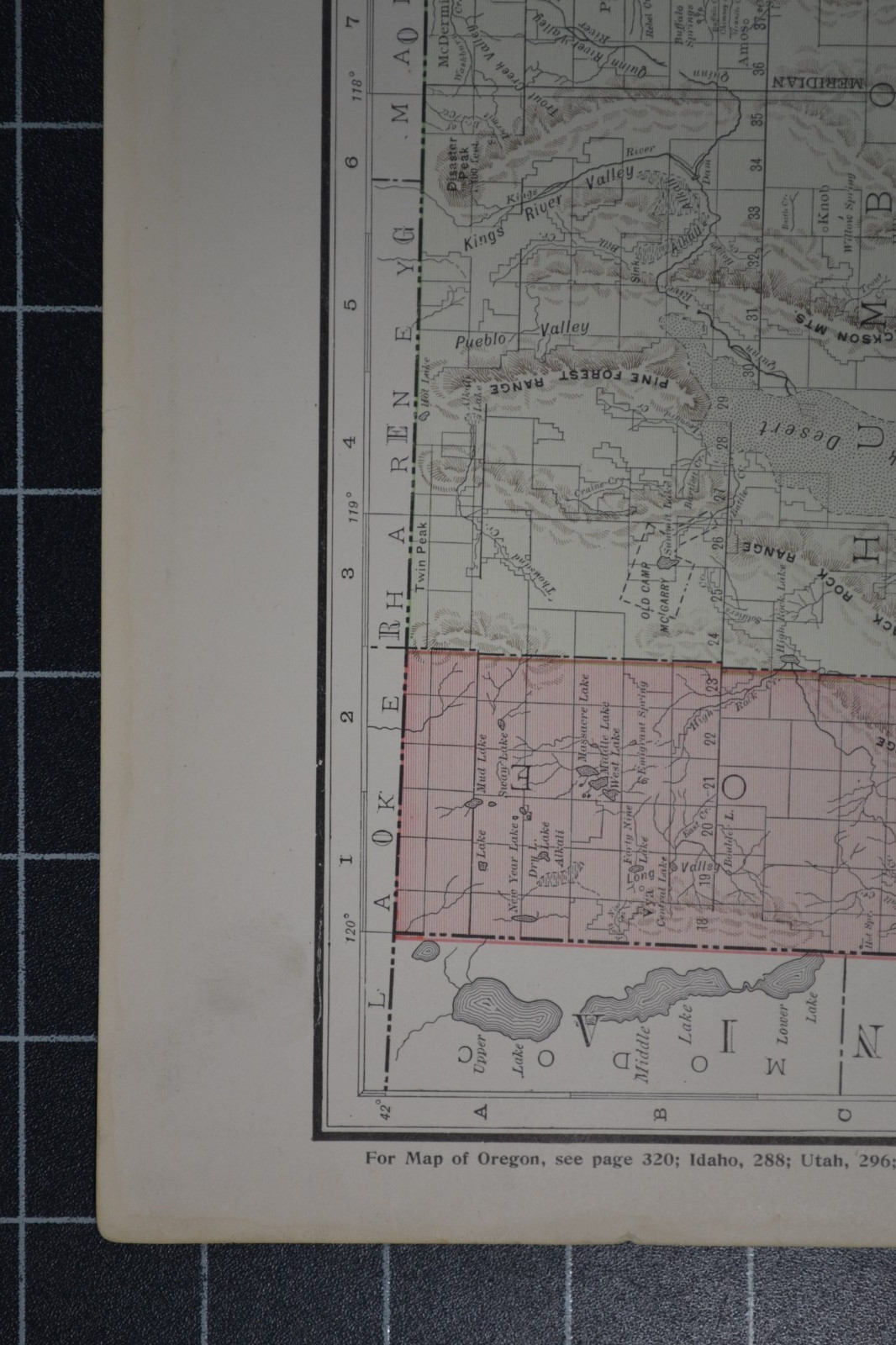 NEVADA – 1912 – RAND-McNALLY NEW COMMERCIAL ATLAS – SHOWS ALL RAILROADS
