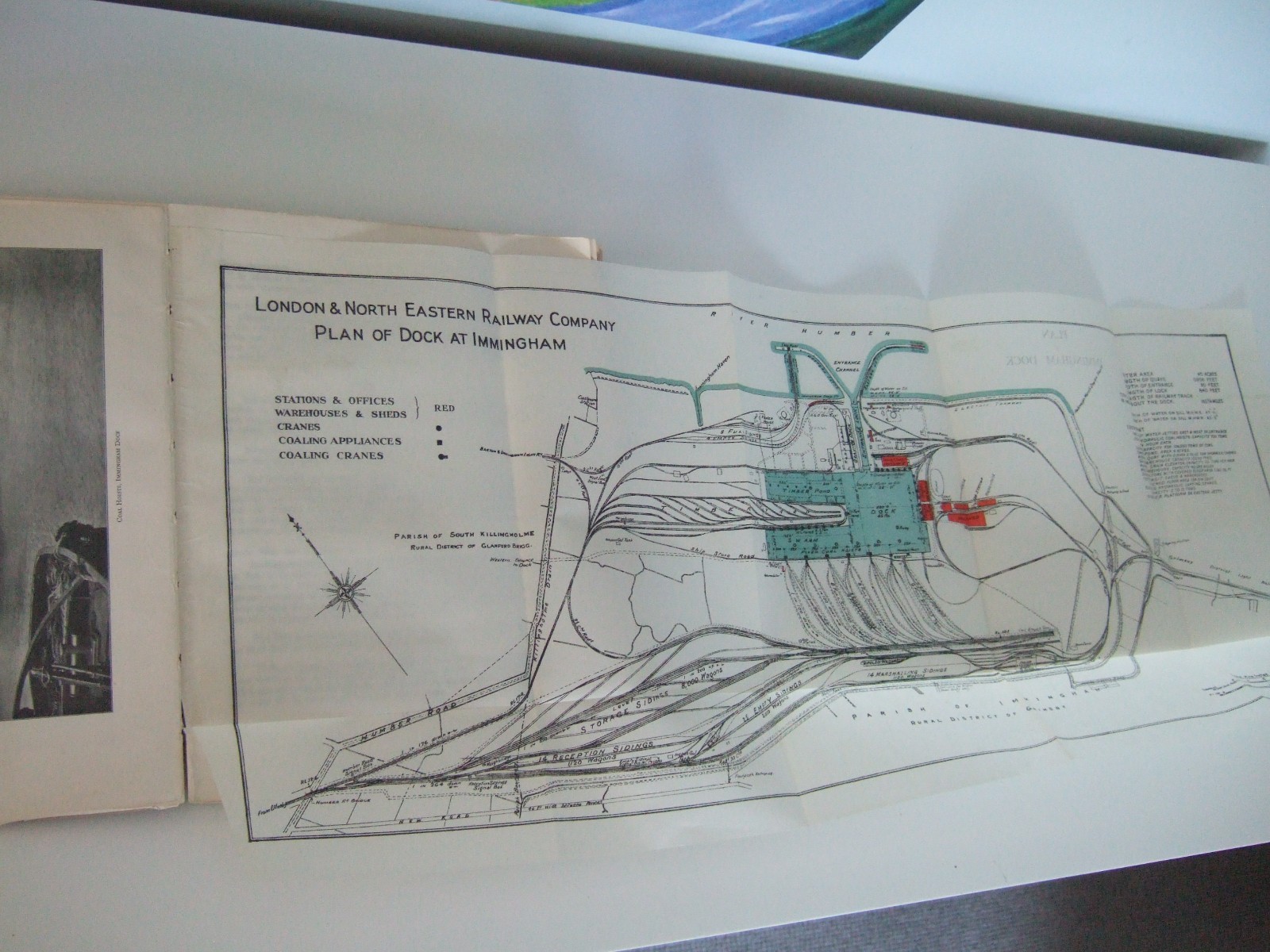 1928 Ports of the LNER Book. 9 Fold-Out Dock Plans, Map, Steamships, Dock sizes.