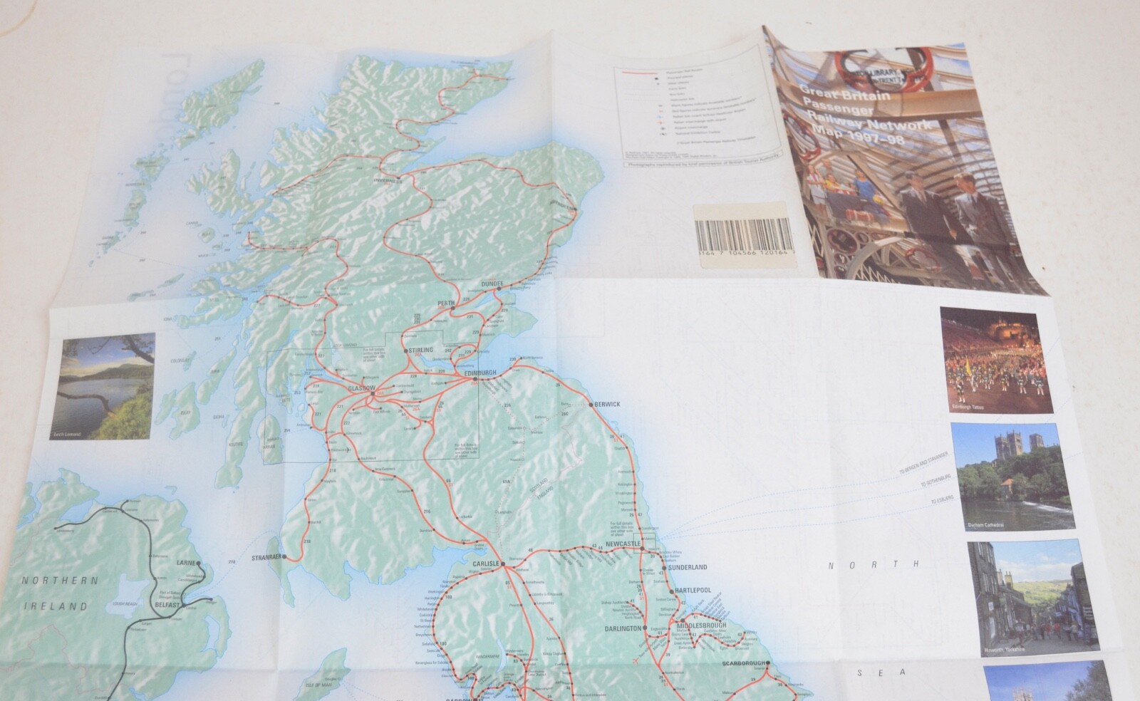 Railway Map British Rail Passenger Network Map 1997-98