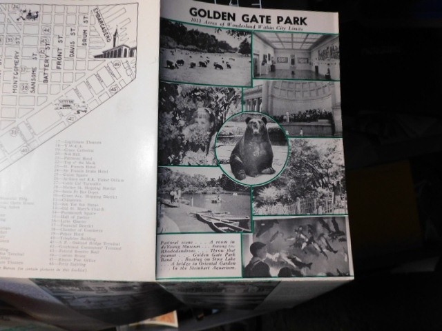1950 MINI MUNICIPAL RAILWAY MAP OF LINES & ROUTES IN SAN FRANCISCO