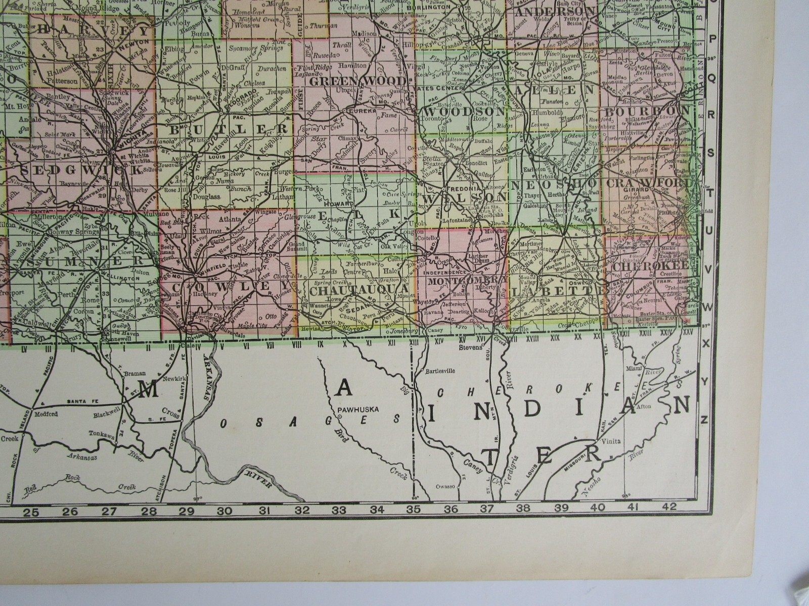 KS DATED 1902, 1888 KANSAS RAND McNALLY NEW BUSINESS ATLAS Map. Full index