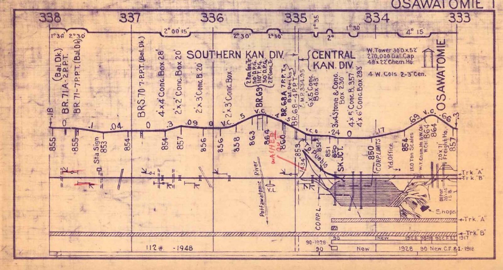 Missouri Pacific 1960 Central Division Pt 2 Condensed Profile PDF Pages on DVD