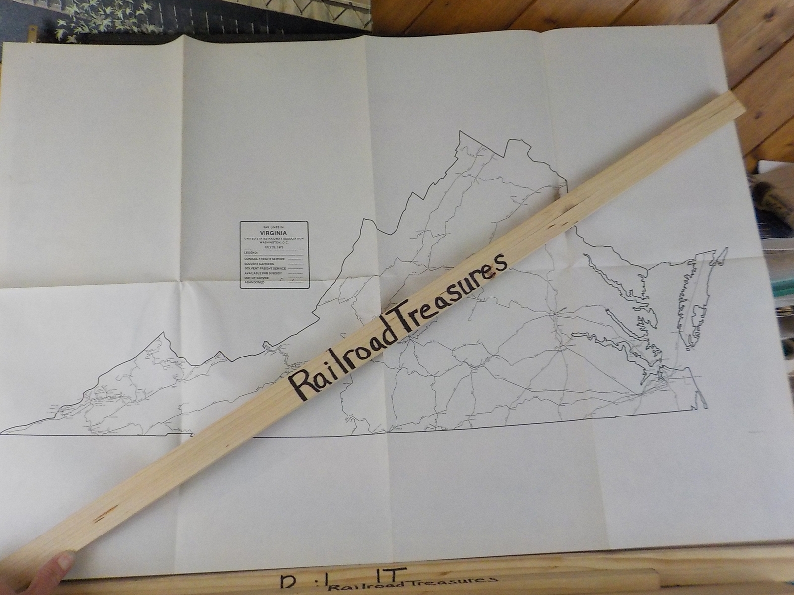 Map Rail lines in Virginia July 26, 1975 Conrail Solvent carriers Folded