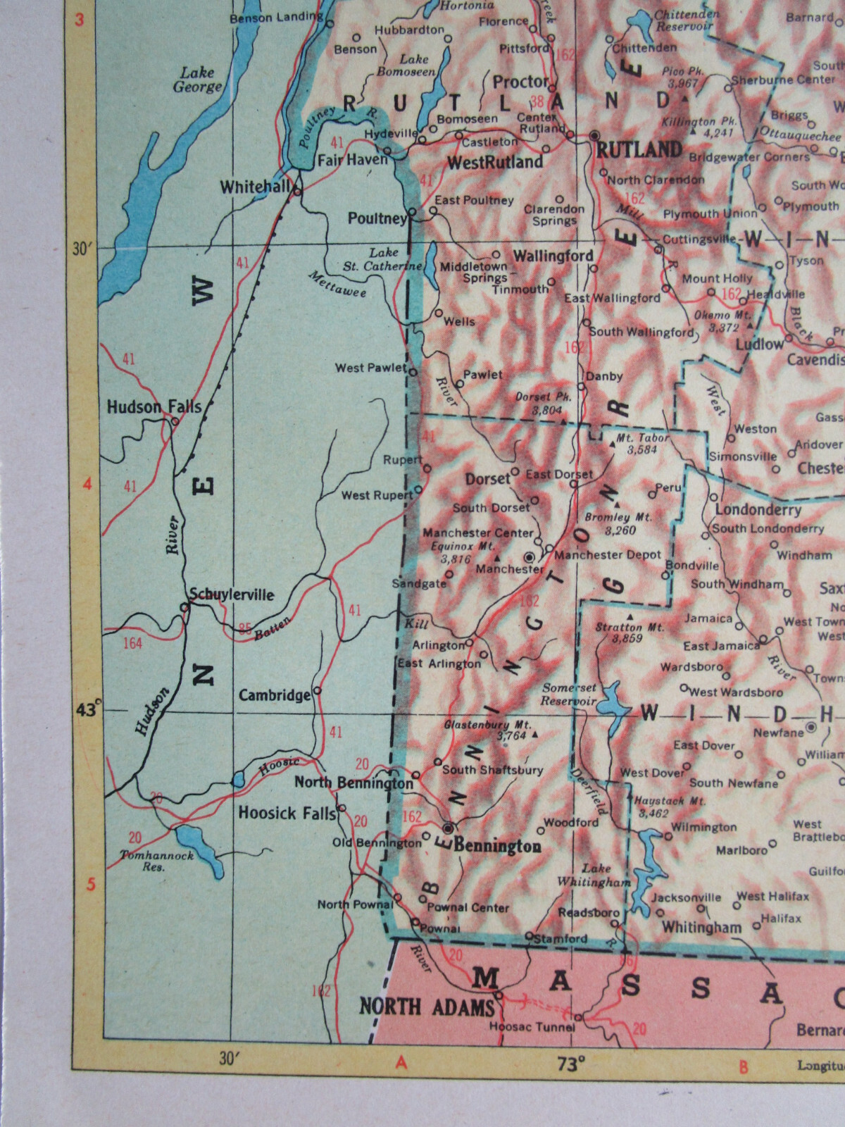VA VT 1953 VIRGINIA RAILROAD Map WINCHESTER WEST’N RR or VERMONT, LAMOILLE CO RR