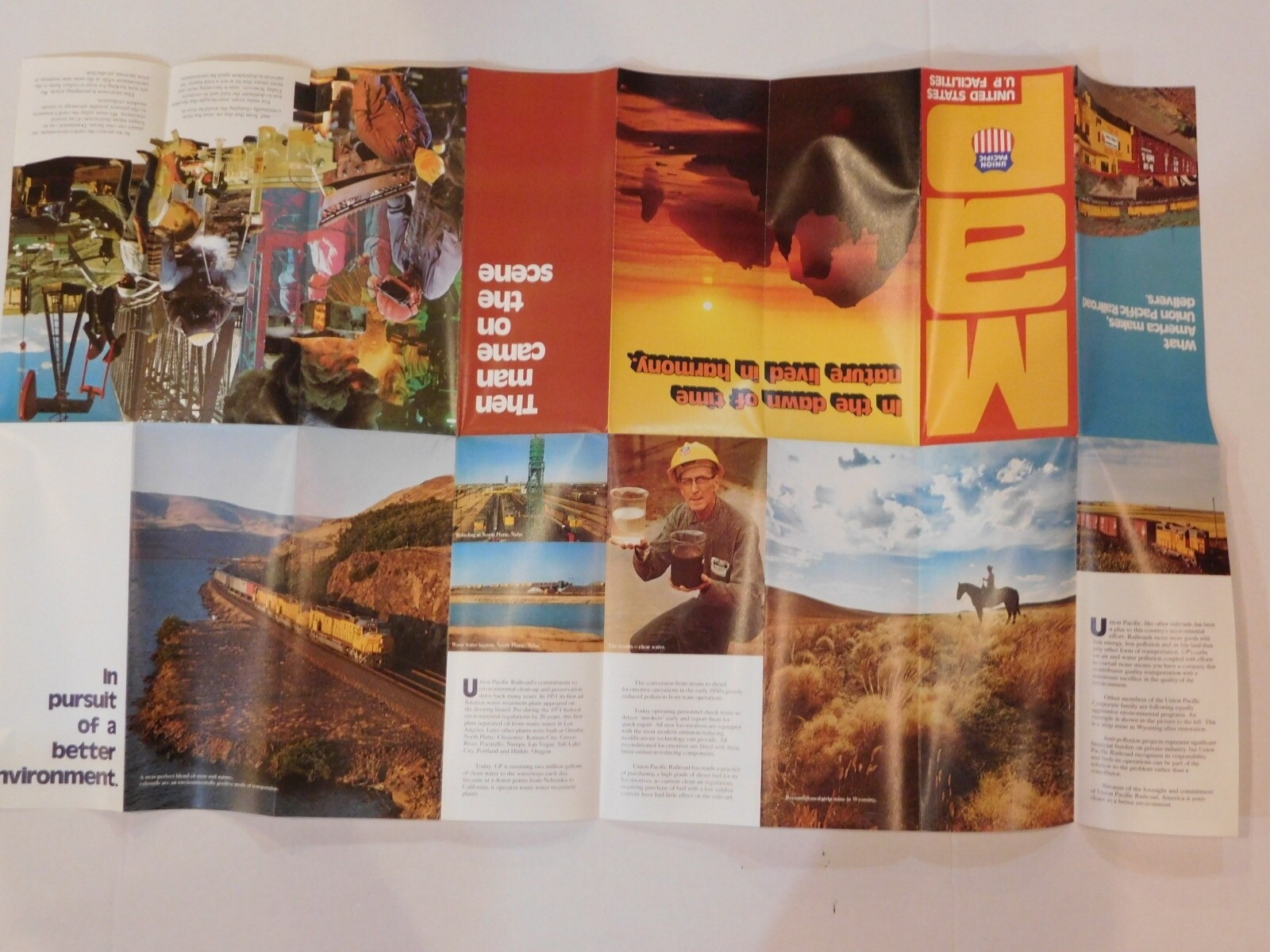 Map Union Pacific Railroad United States U.P. Facilities 1976