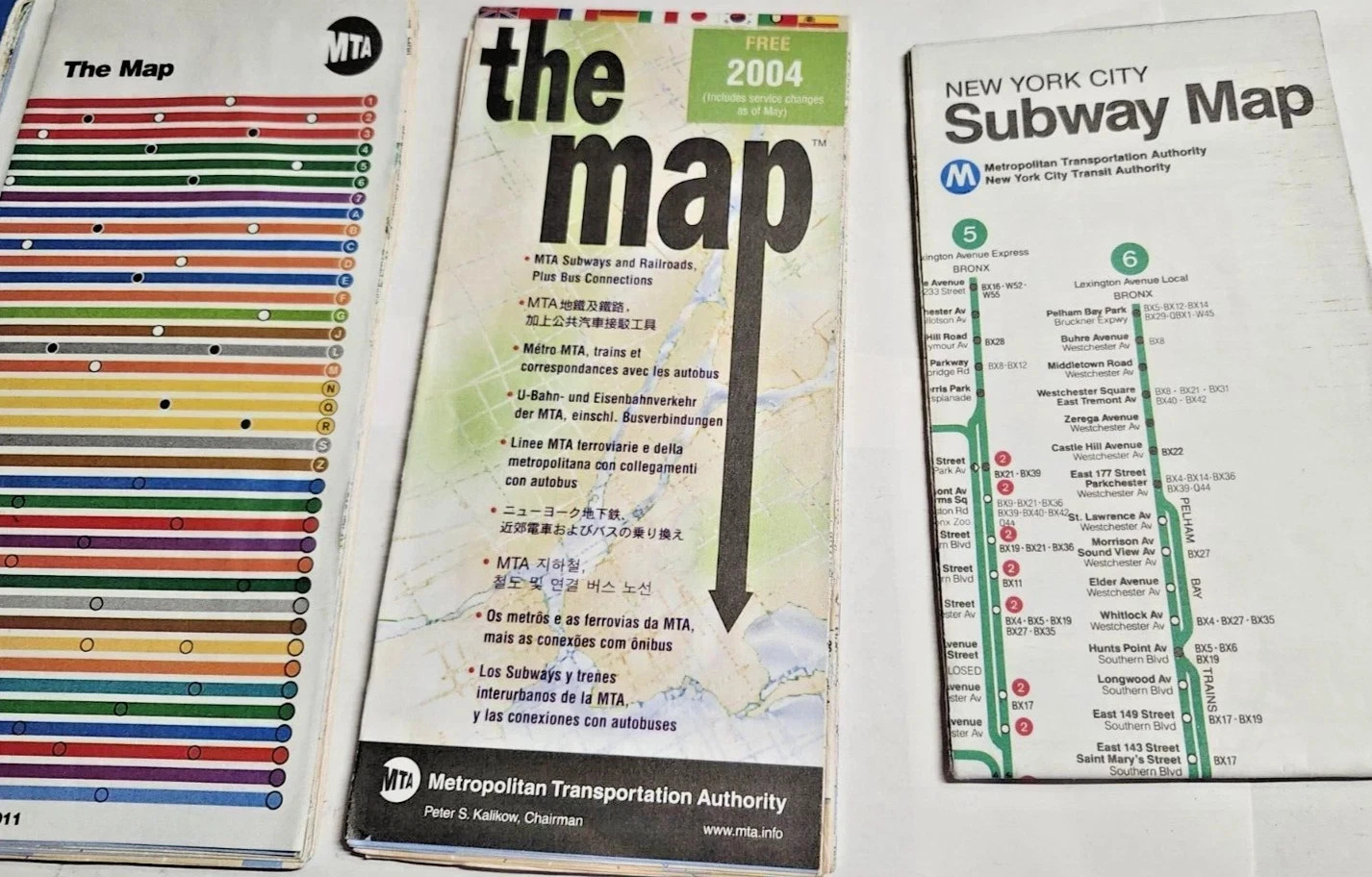 Lot of 8 New York City Subway Map Transit Railroad LIRR Vintage 1990s 2000s