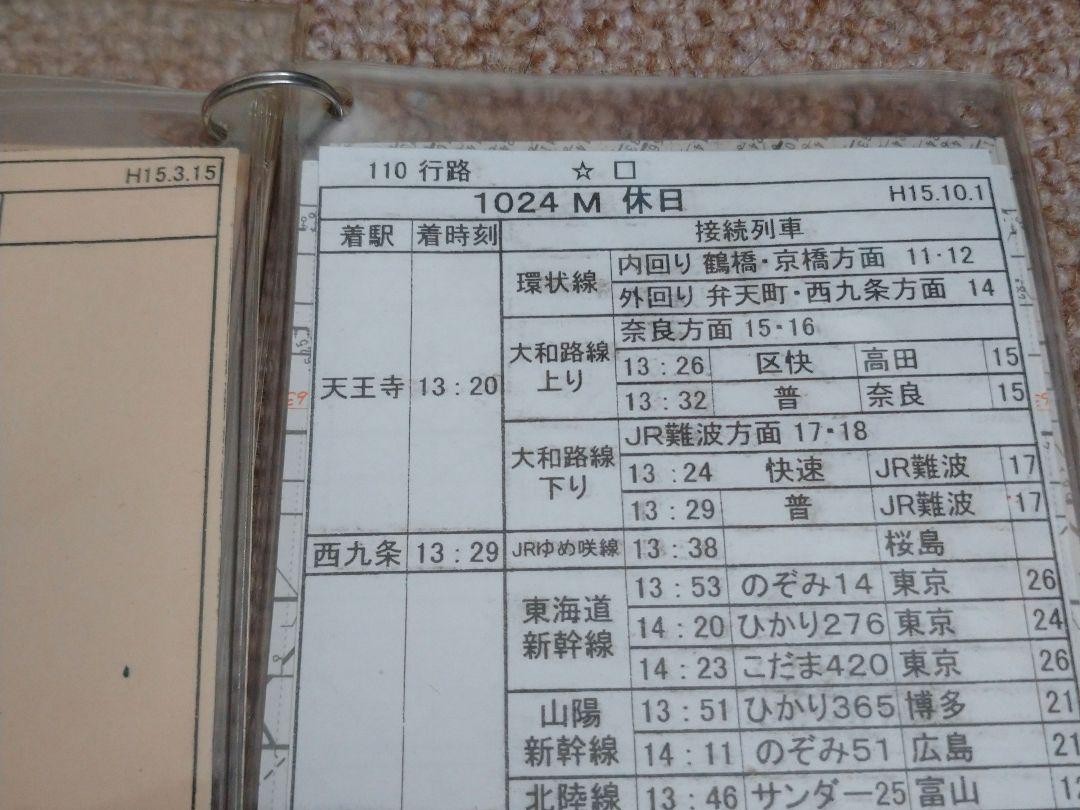 [Railway Parts] Conductor’s duty route chart, 110th route