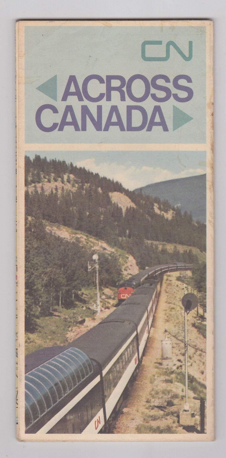 CN Across Canada 1969 Canadian National Railways Railroad Map Brochure