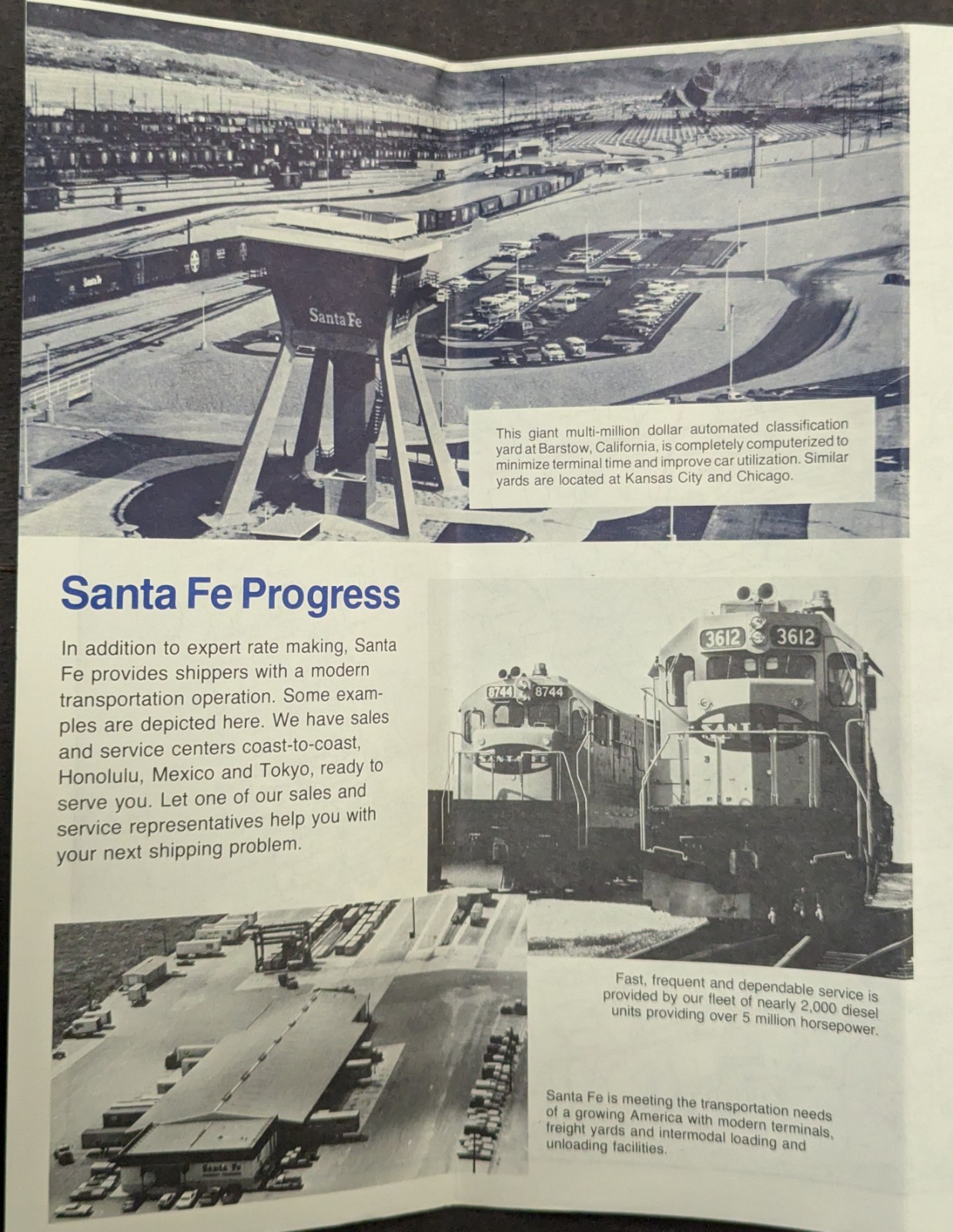 ***VINTAGE SANTA FE RAILWAY RATE GROUP U.S.A. MAP BROCHURE***