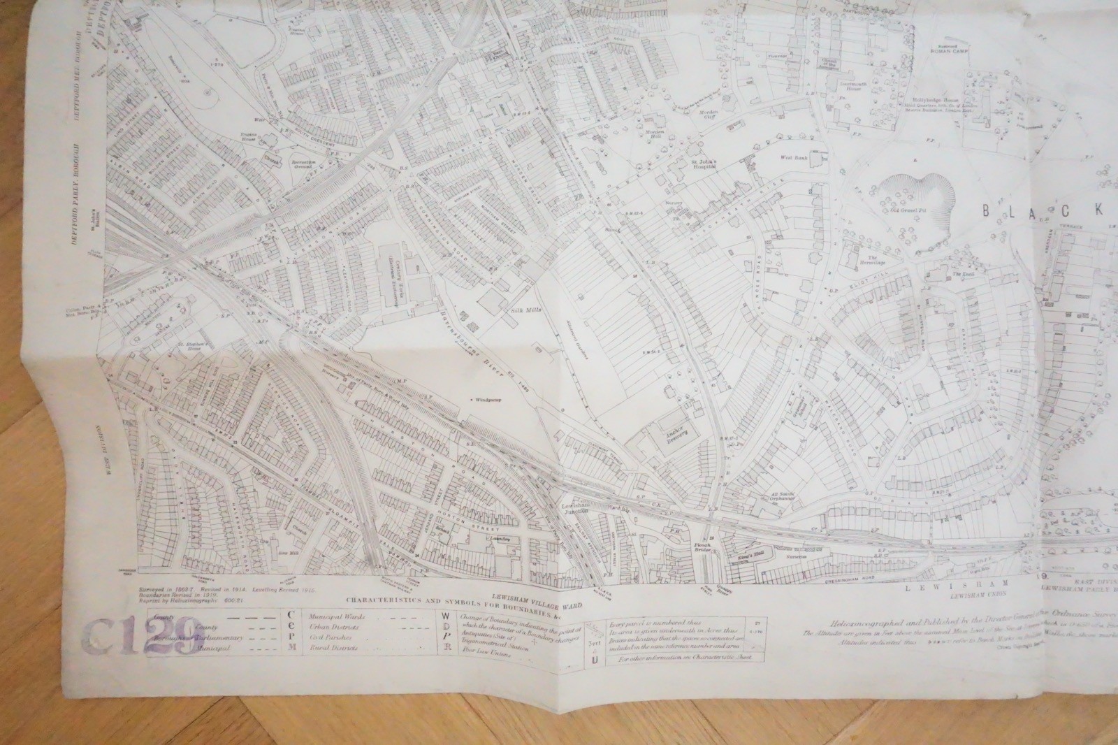 1936 Blackheath S0uth Hampstead London LMS LNER Railway OS Railway Map *