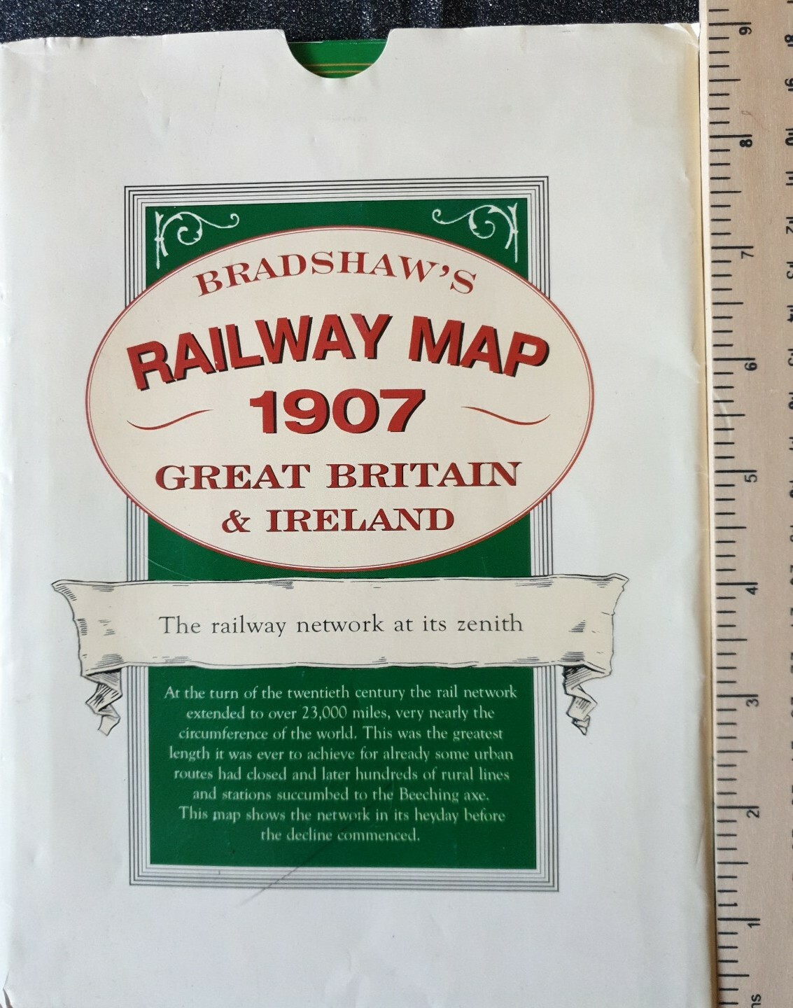 Bradshaw’s Railway Map 1907 Great Britain And Ireland. Reproduction.