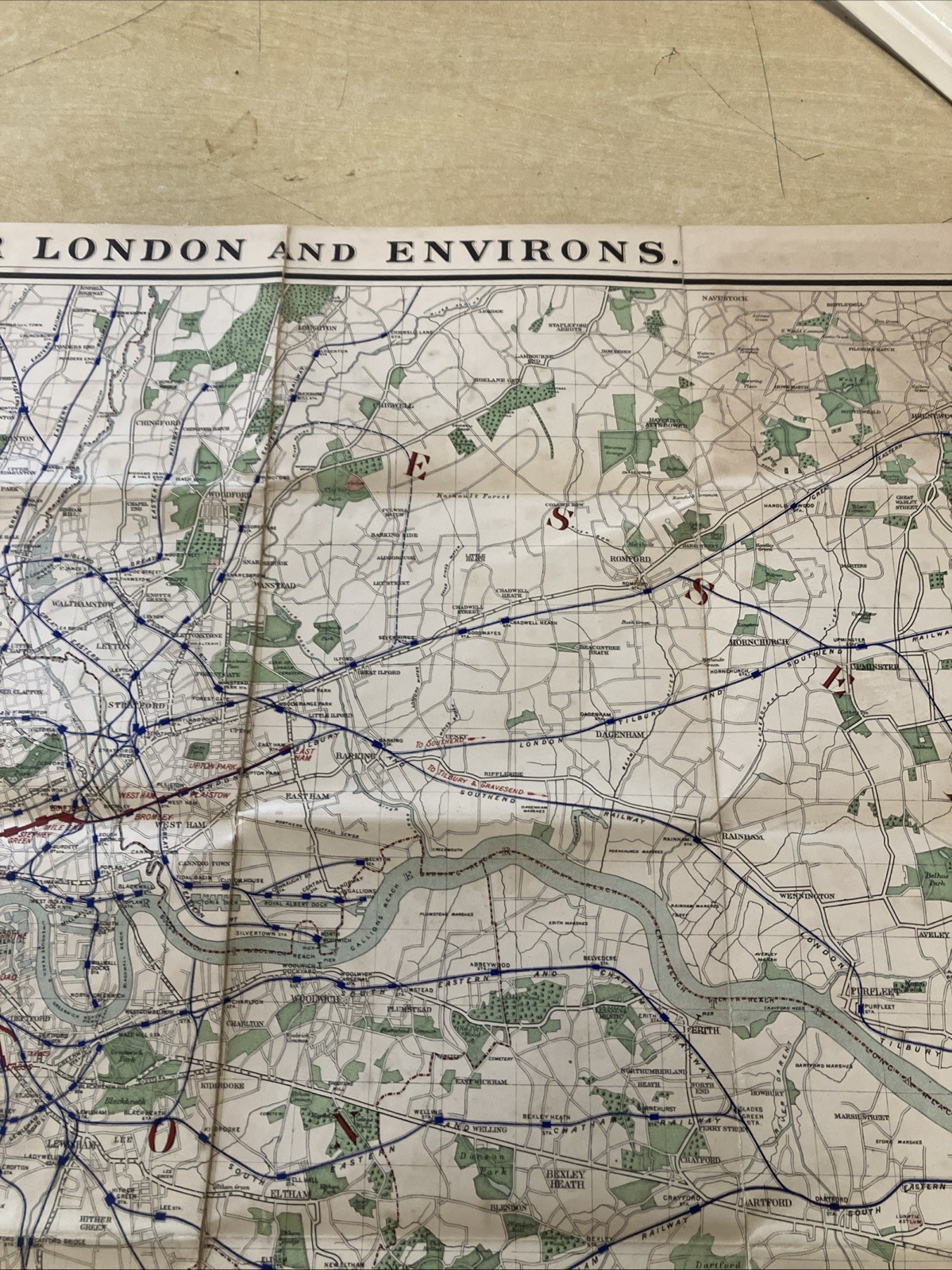 The “District” Map of Greater London & Environs – 1st ed – 1902