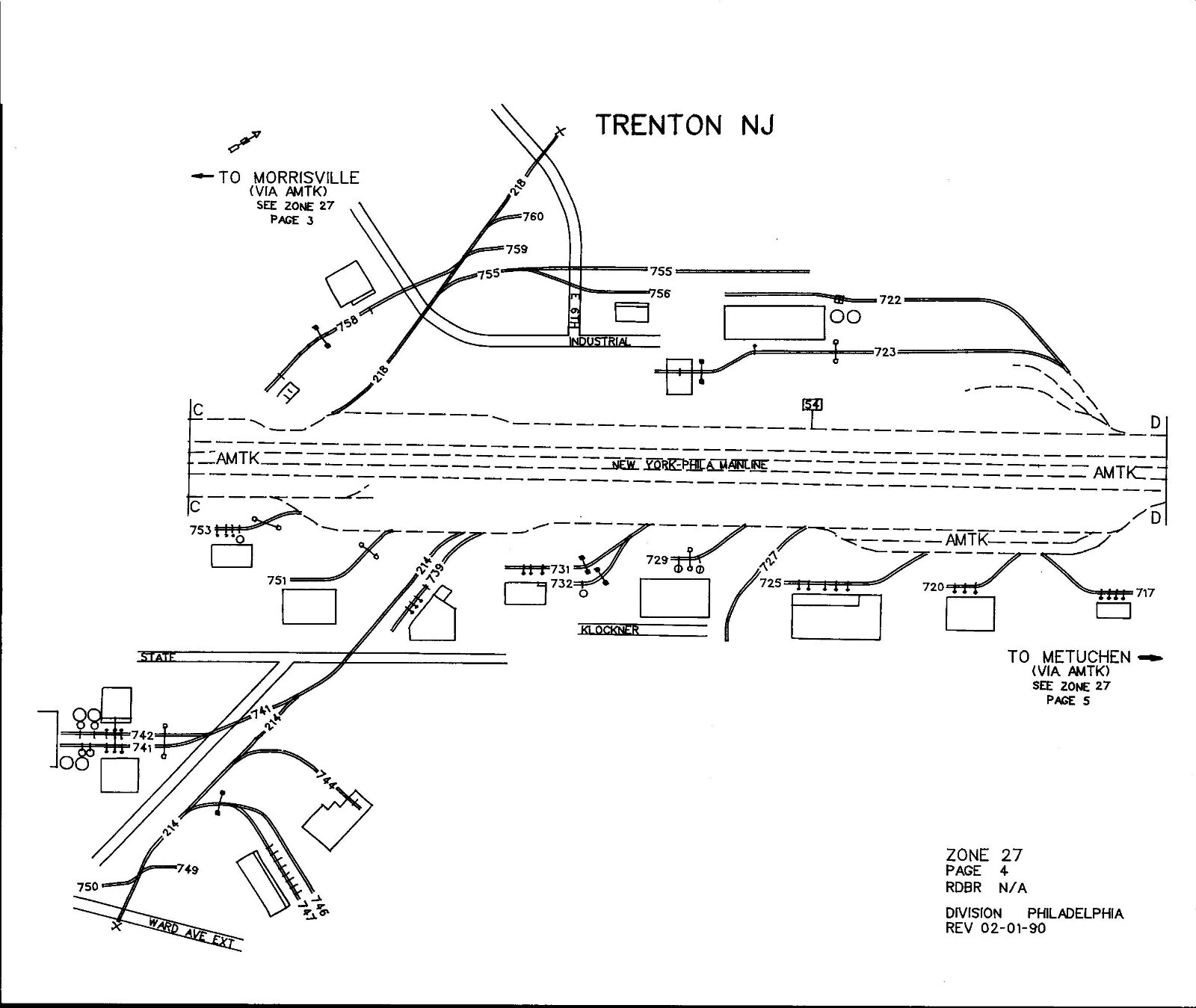 Conrail 1994 Philadelphia Div Volume 3 ZTS Zone-Track-Spot Maps PDF Pages on DVD
