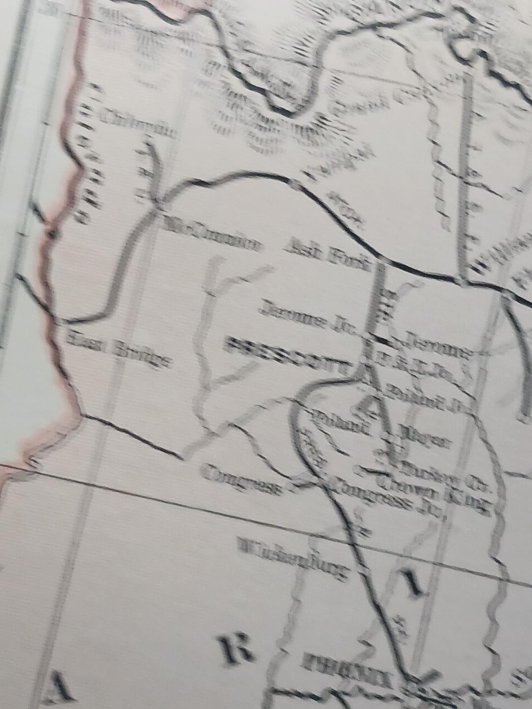 ~1906 Train Route Map COLORADO Utah ARIZONA New Mexico all Railroad Lines 11×9″