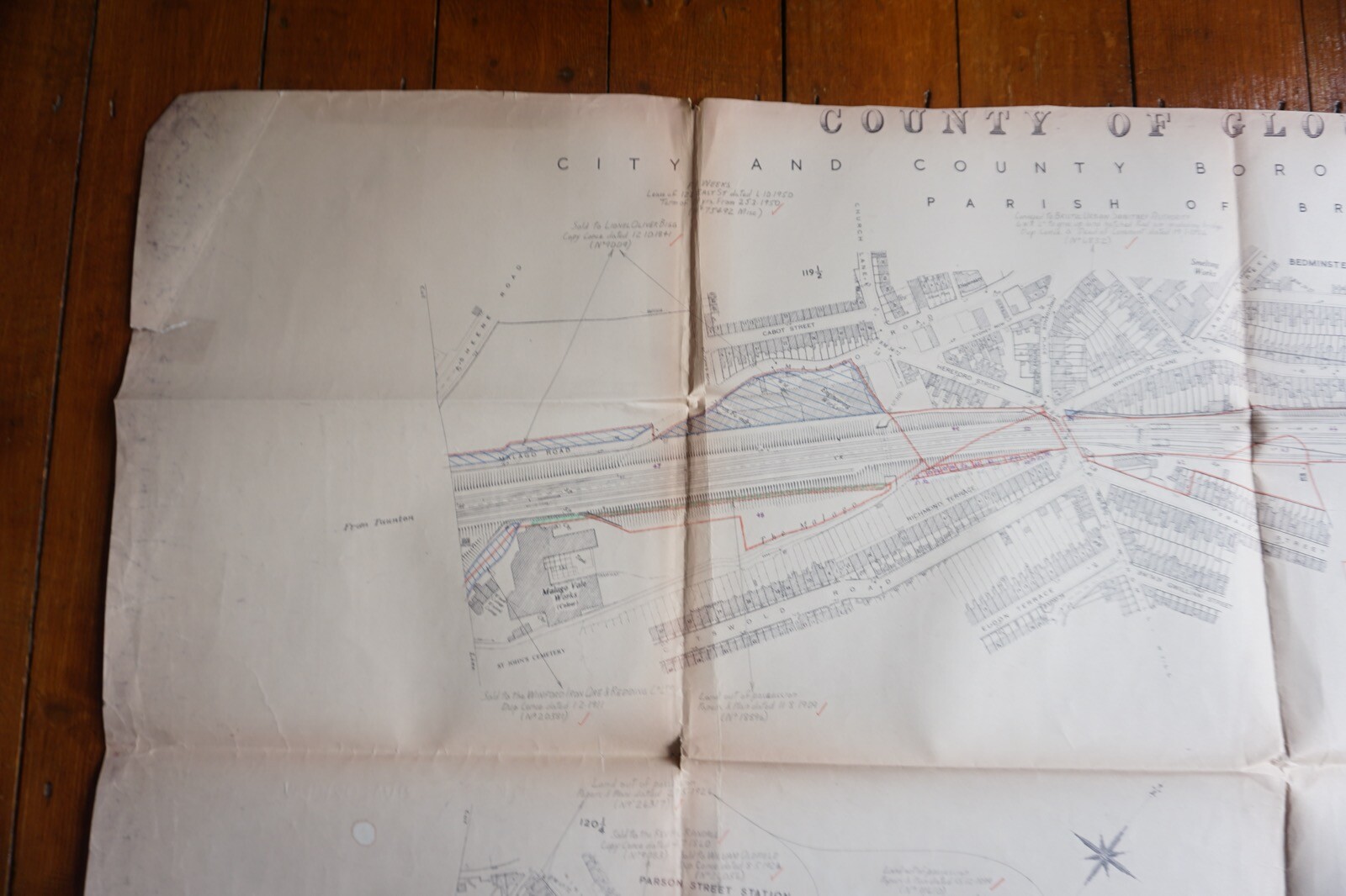 c1960s Bristol Malago Vale Bedminster Stn Railway Map British Rail Western Reg