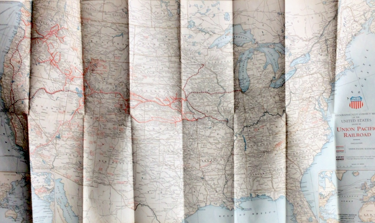 1947 Union Pacific Railroad Map Of The United States #6
