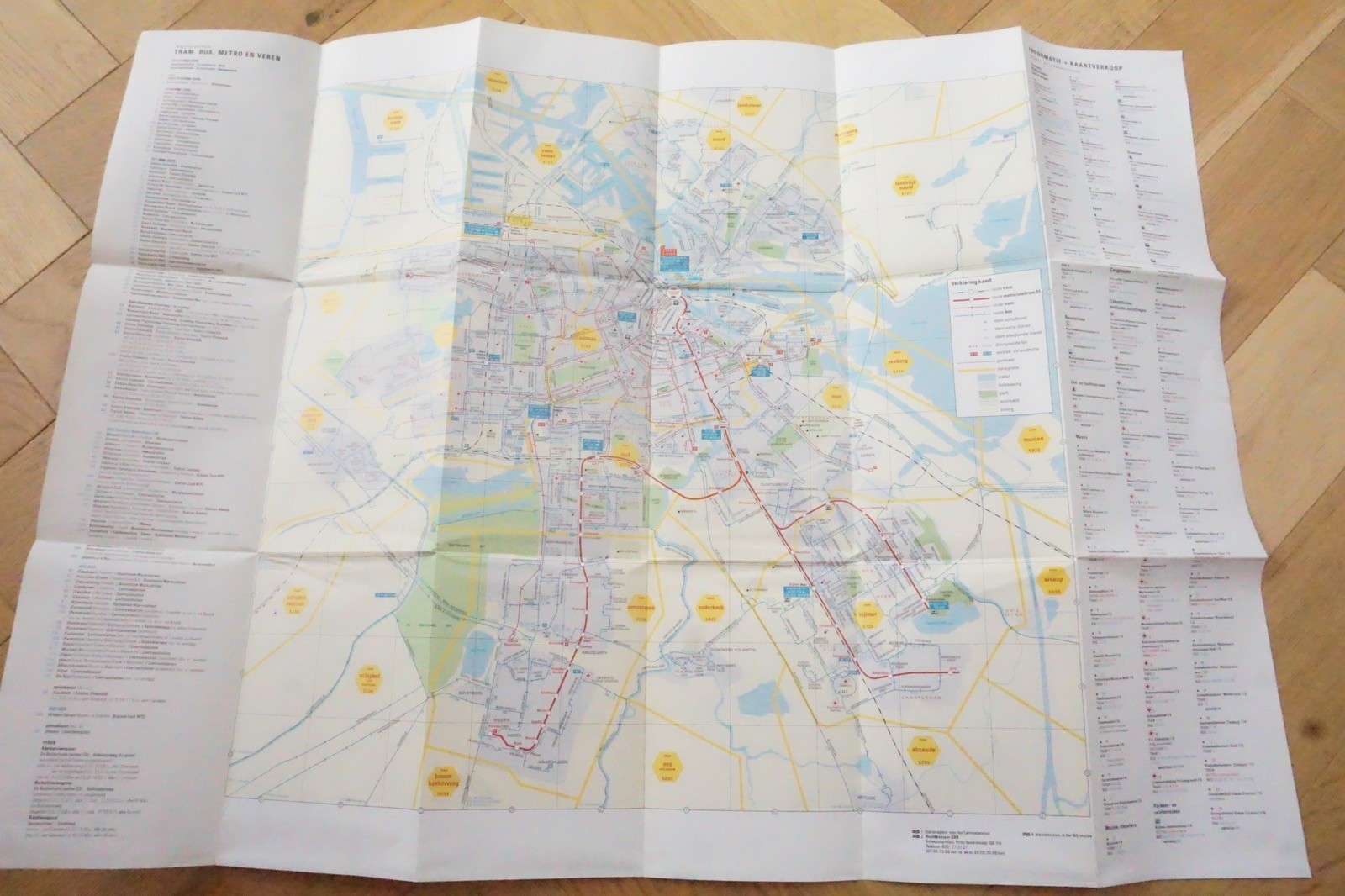 1980s 1990s Amsterdam Netherlands GVB Bus Tram Route Map x4