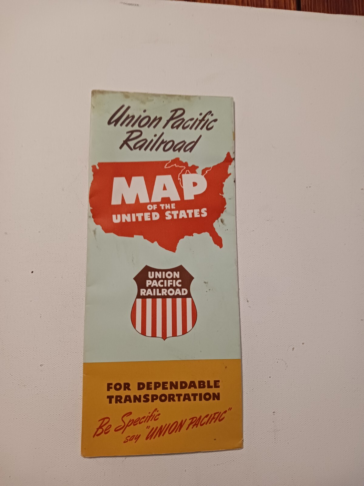 Union Pacific Railroad Map Of The United States 1959