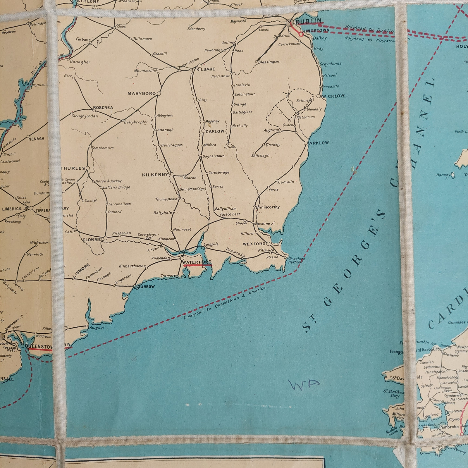 L&NWR LONDON & NORTH WESTERN RAILWAY Co MAP OF THE BRITISH ISLES c1910 ORIGINAL