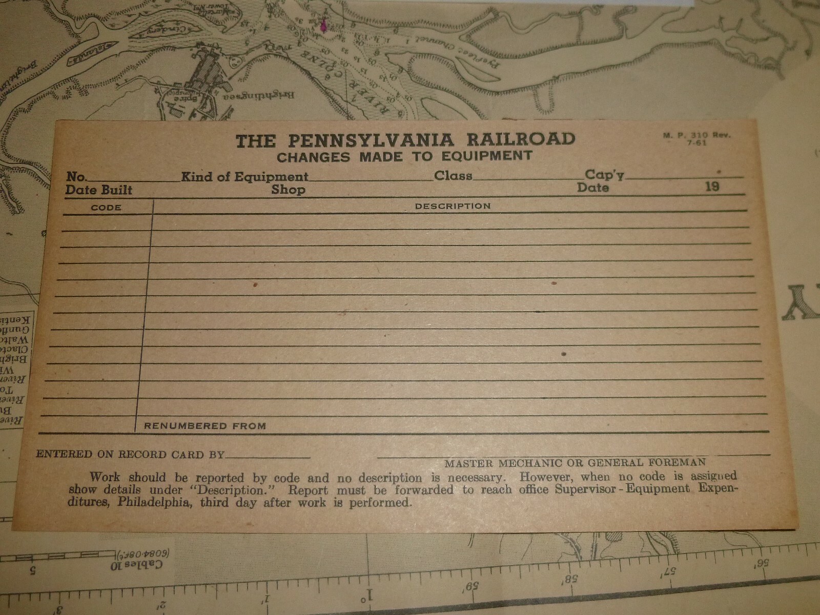 3 x Original Unused THE PENNSYLVANIA RAILROAD Changes to Equipment Docs c.1960’s