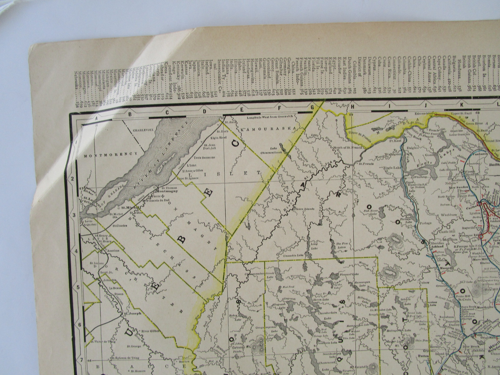 ME 1903 MAINE STEAM / INTERURBAN RAILROAD MAP. AS IS. HEAVY FOLDS BUT COMPLETE