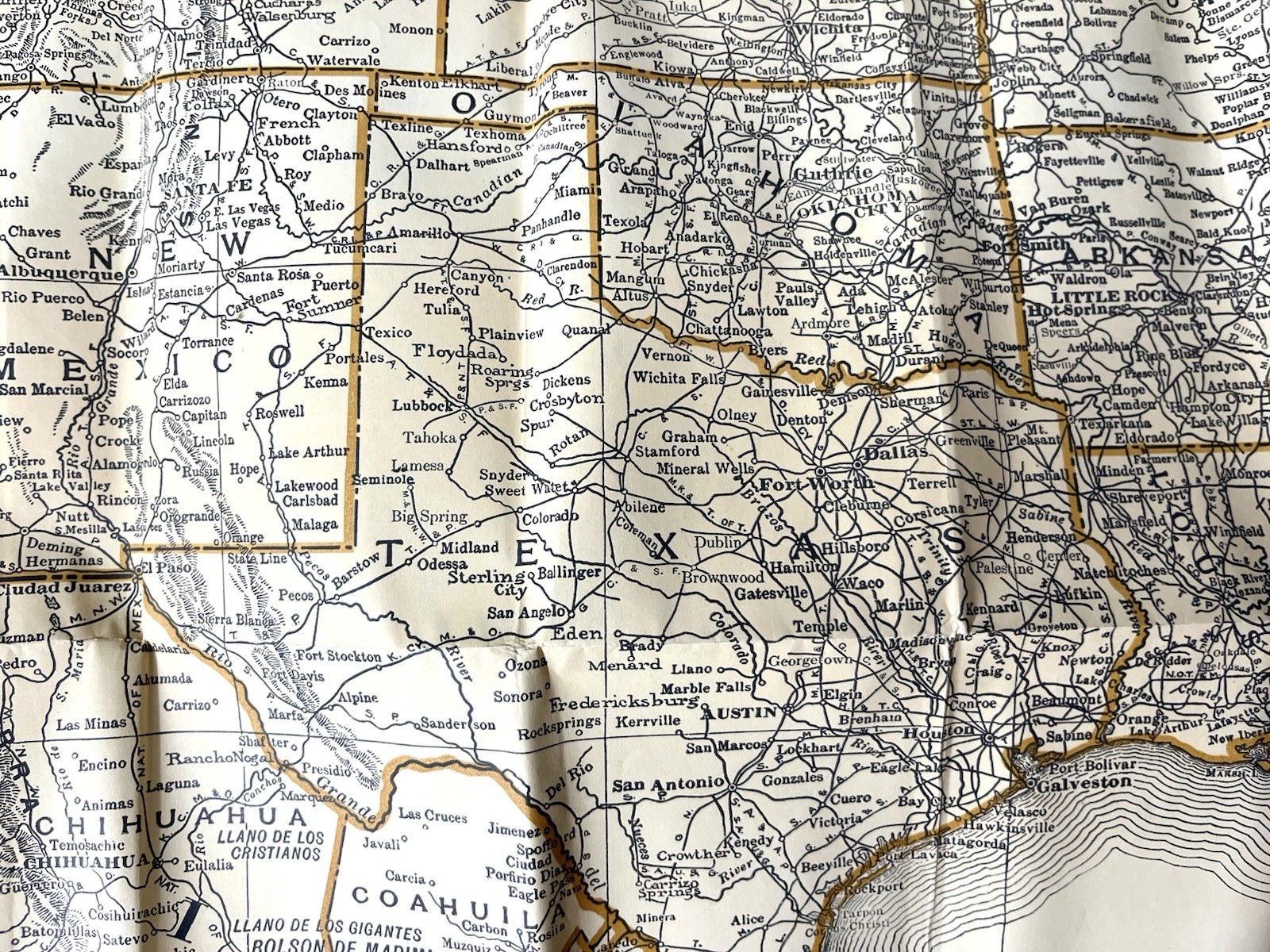 1910 Rand McNally New Official Railroad Map of the United States & So. Canada