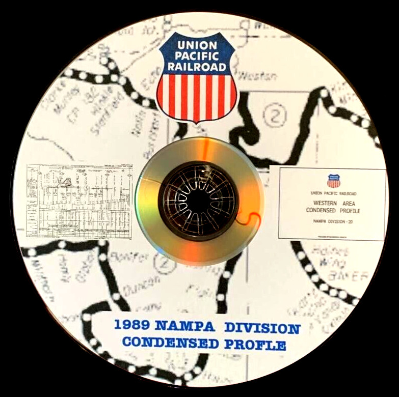 Union Pacific 1989 Nampa Division – 20 Condensed Profile PDF Pages on DVD