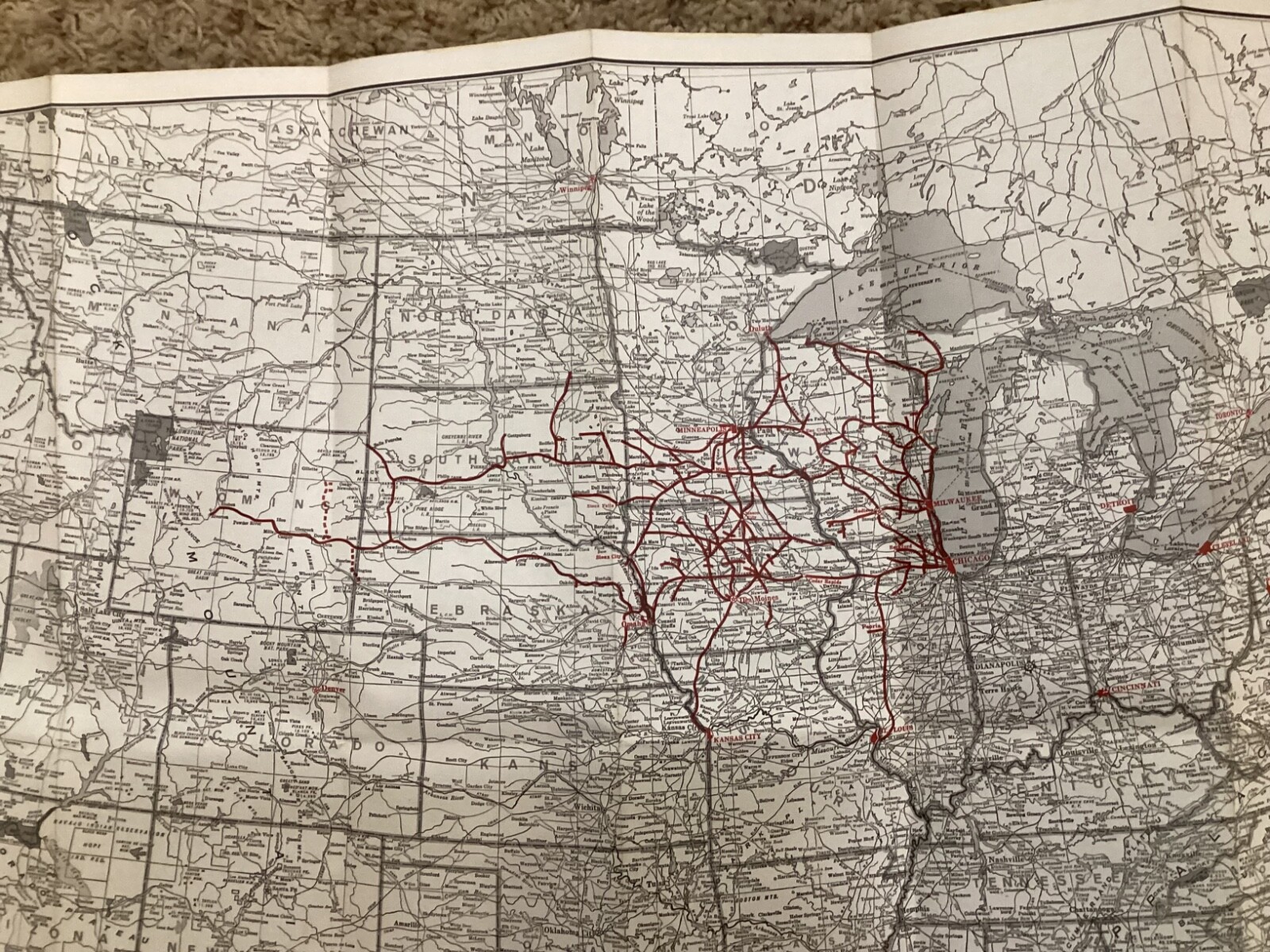 1979 CHICAGO AND NORTH WESTERN TRANSPORTATION COMPANY SYSTEM MAP