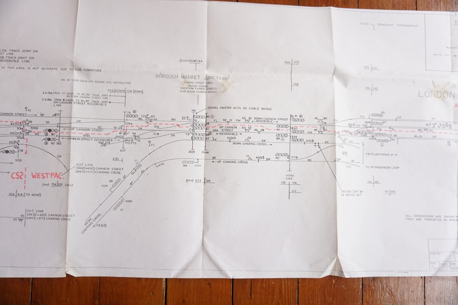 1991 London Bridge Cannon St British Rail Railway Track Plan Map Southern Region