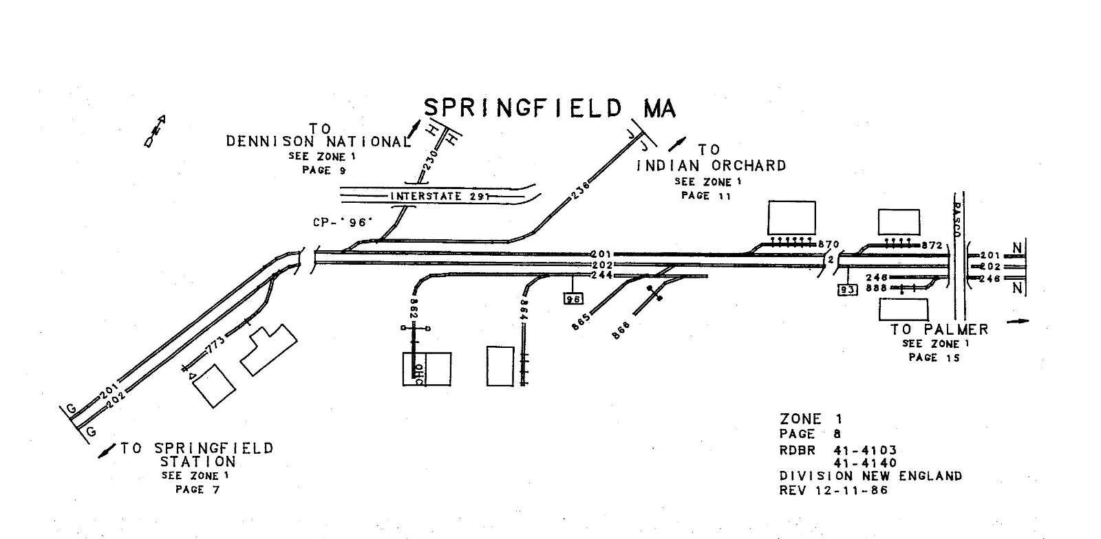Conrail 1987 New England Division V2 Zone-Track-Spot “ZTS” Maps PDF Pages on DVD